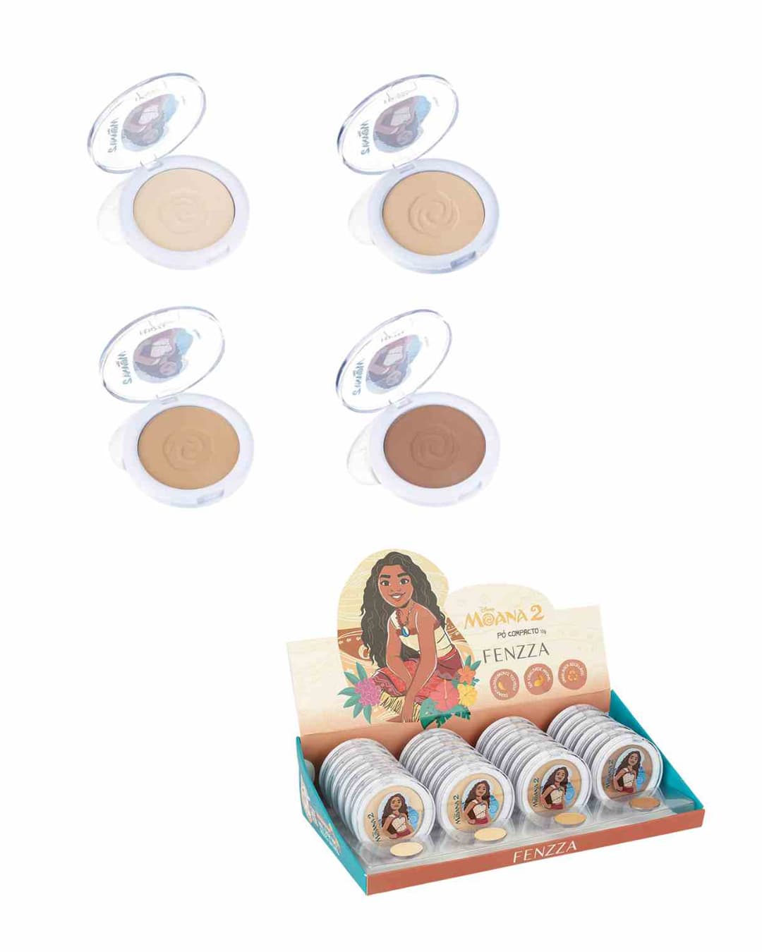 DIS077 PO COMPACTO MOANA CX/24 FENZZA MAKE UP