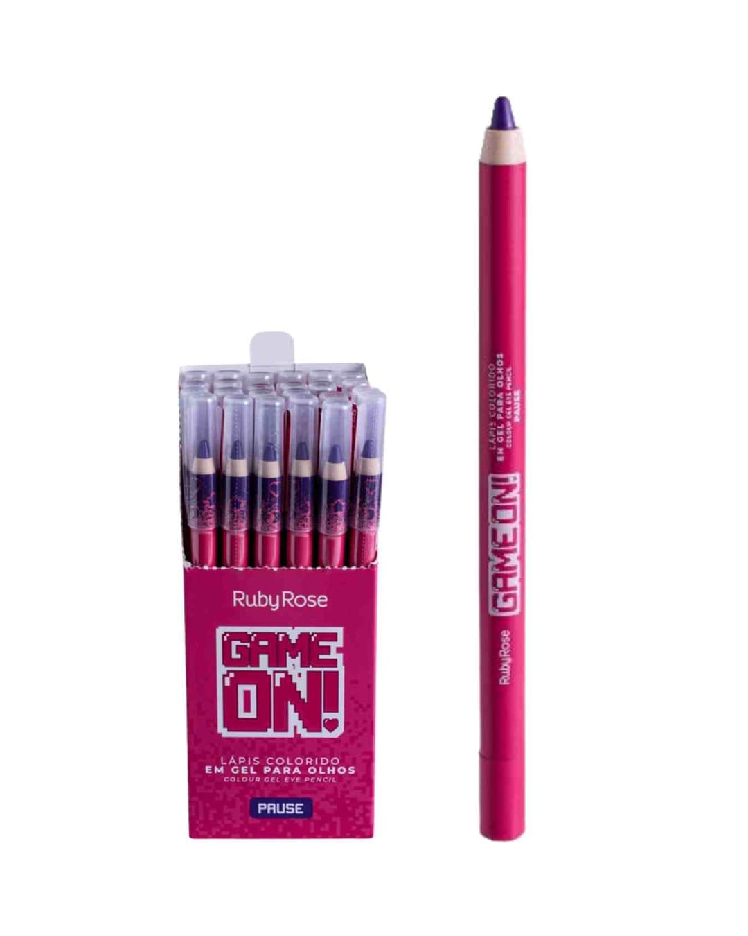 HB 2400-4 LAPIS COLORIDO GEL P OLHOS GAME ON RUBY ROSE CX/24