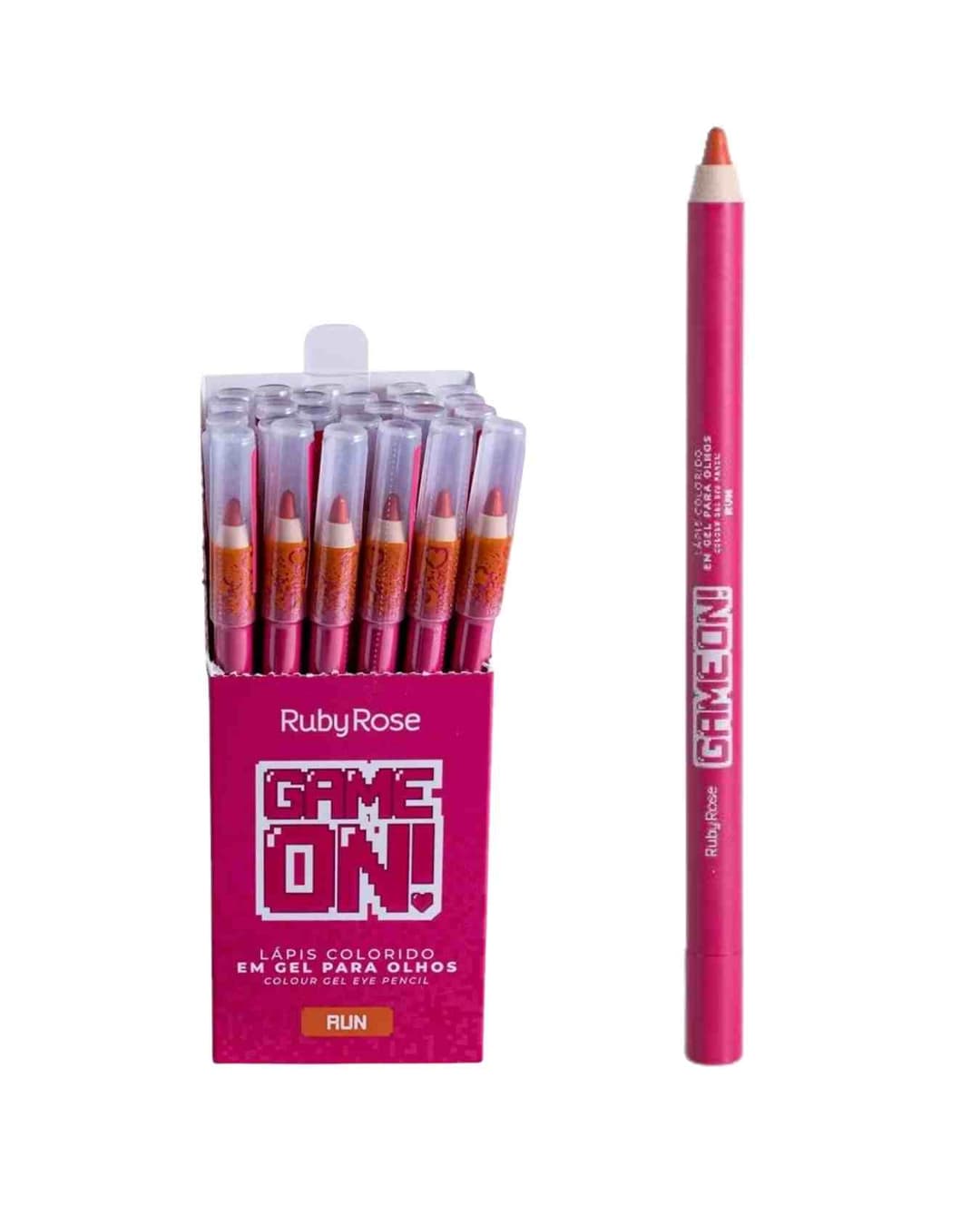HB 2400-5 LAPIS COLORIDO GEL P OLHOS GAME ON RUBY ROSE CX/24