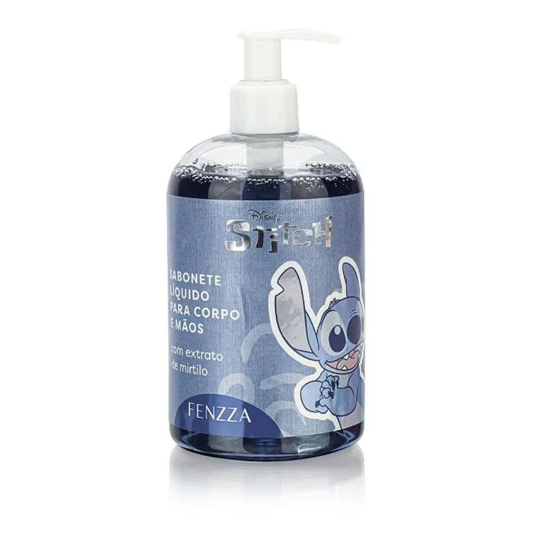 DIS217 SABONETE LIQUIDO PARA CORPO E MAO 250ML STITCH FENZZA