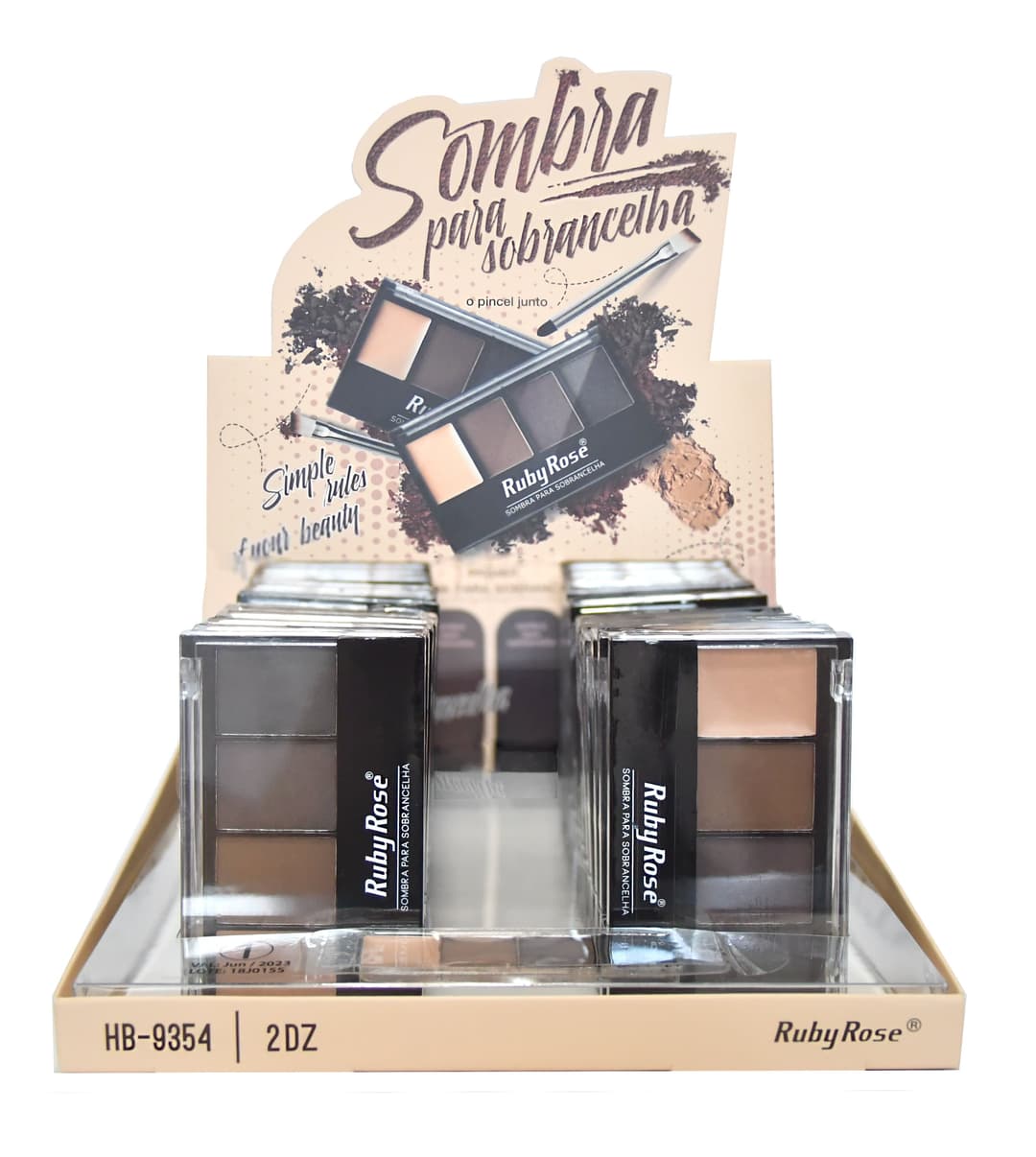 HB 9354 TRIO SOMBRAS PARA SOBRANCELHA RUBY ROSE CX/24