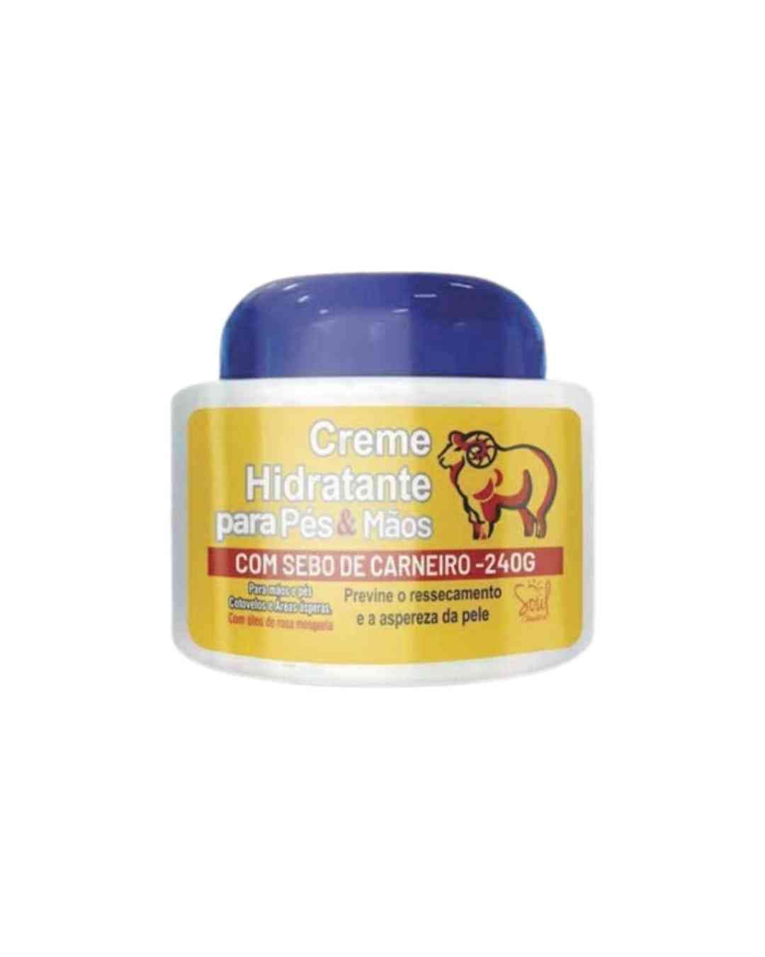 CREME SEBO DE CARNEIRO ROSA MOSQUETA 240GR SOUL COSMETICOS