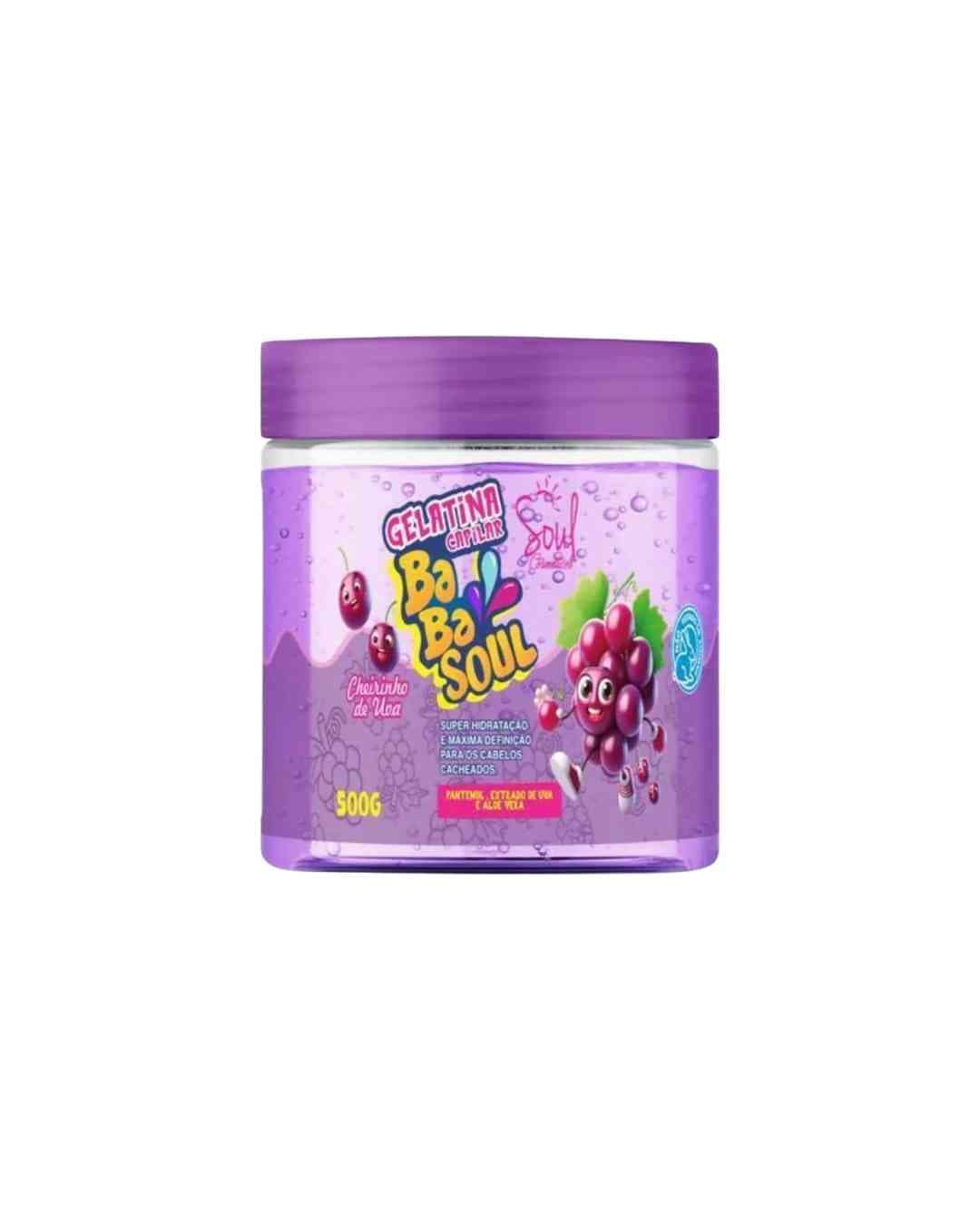 GELATINA CAPILAR BABASOUL UVA 500G SOUL COSMETICOS