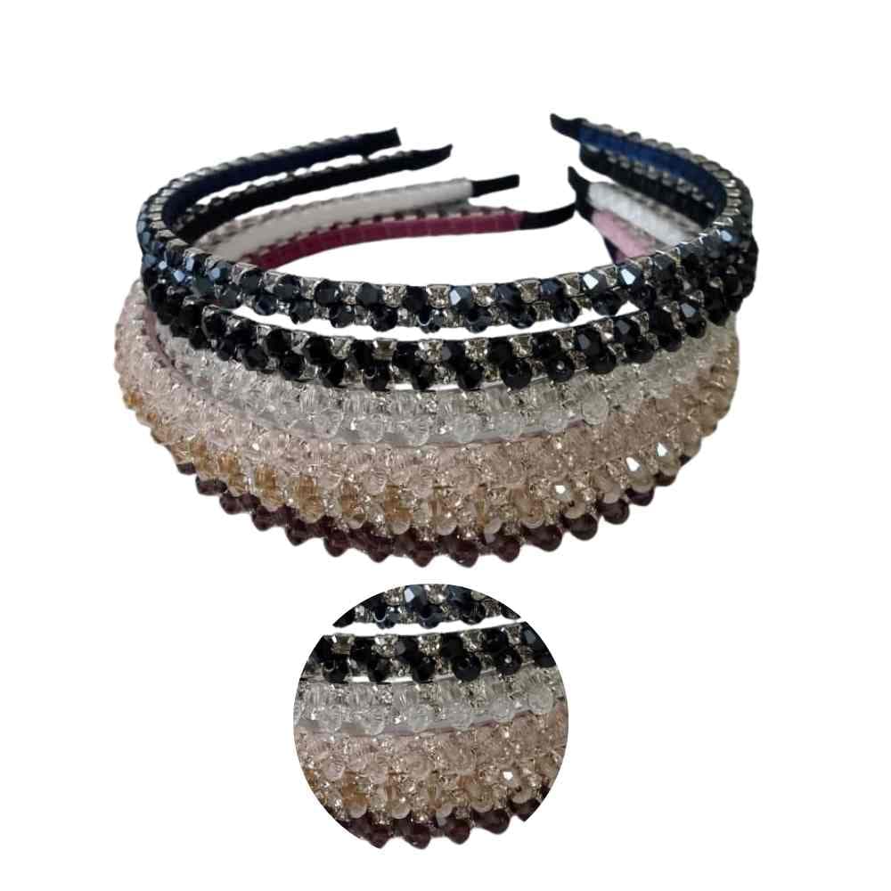 DF442-TI0110-09 TIARA P/ CABELO PEDRARIAS 2 TIRAS CX/12 DAFU