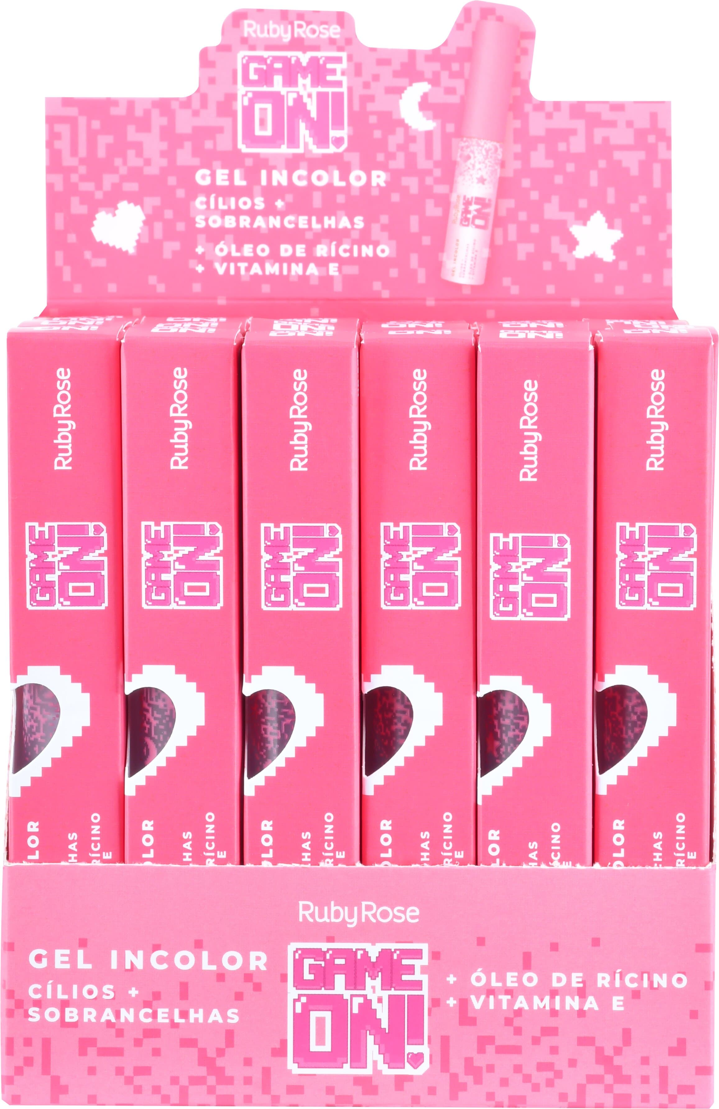 HB 509 GEL INCOLOR CILIOS/SOBRANCELH GAME ON RUBY ROSE CX/24
