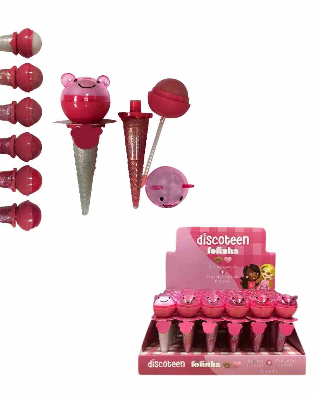 HB105370 BRILHO E PROTETOR LABIAL FOFINHA CX/24 DISCOTEEN