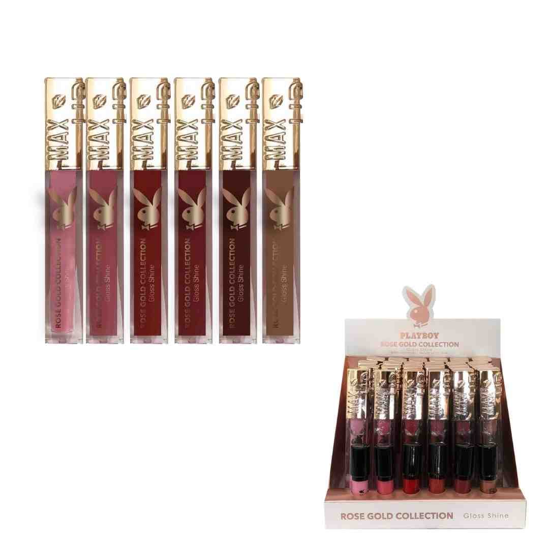 HB106062 GLOSS SHINE ROSE GOLD CX/24 PLAYBOY