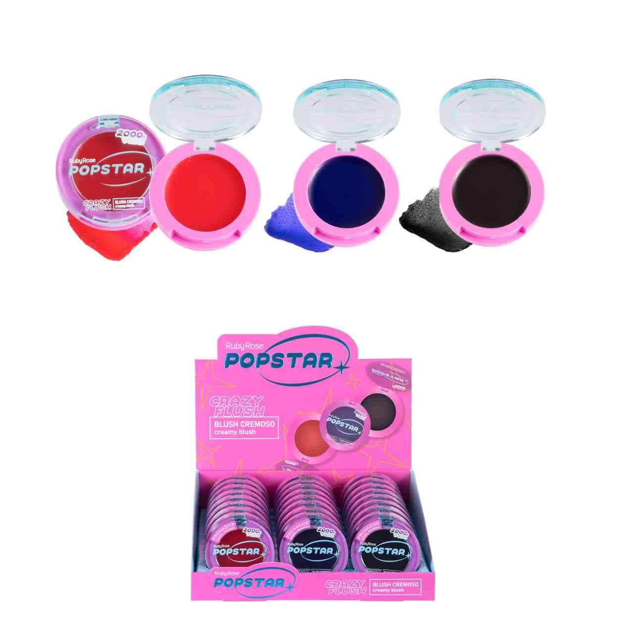 HB M04 BLUSH CREMOSO CRAZY FLUSH POPSTAR RUBY ROSE CX/24