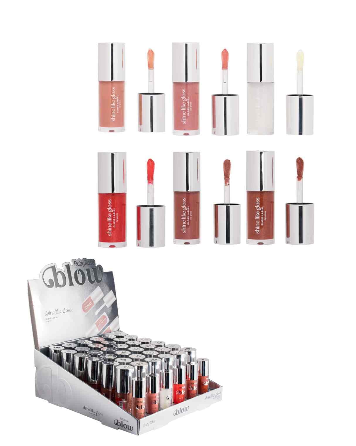 HB L6408 GLOSS LABIAL SHINE LIKE GLOSS BLOW RUBY ROSE CX/36