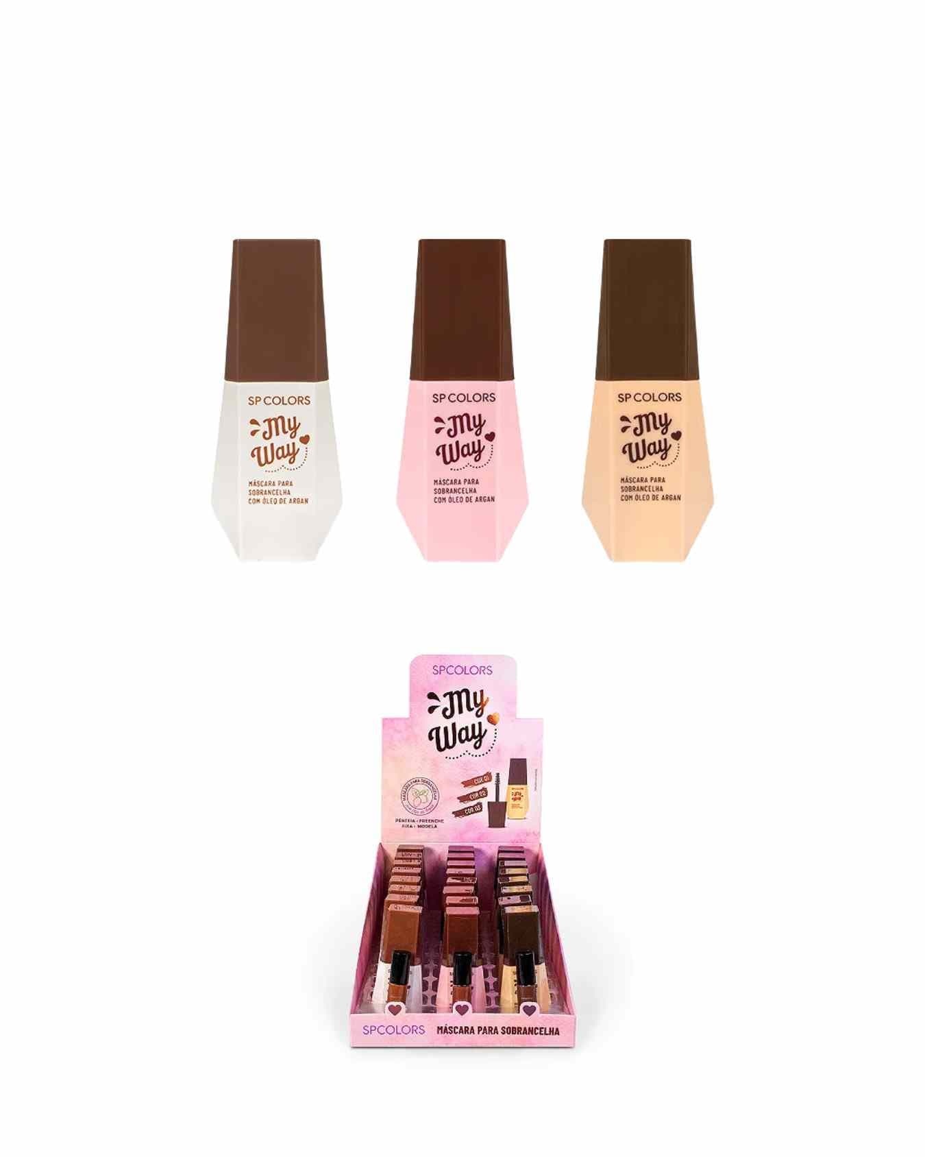 SP340 MY WAY MASCARA PARA SOBRANCELHA CX/24 SP COLORS