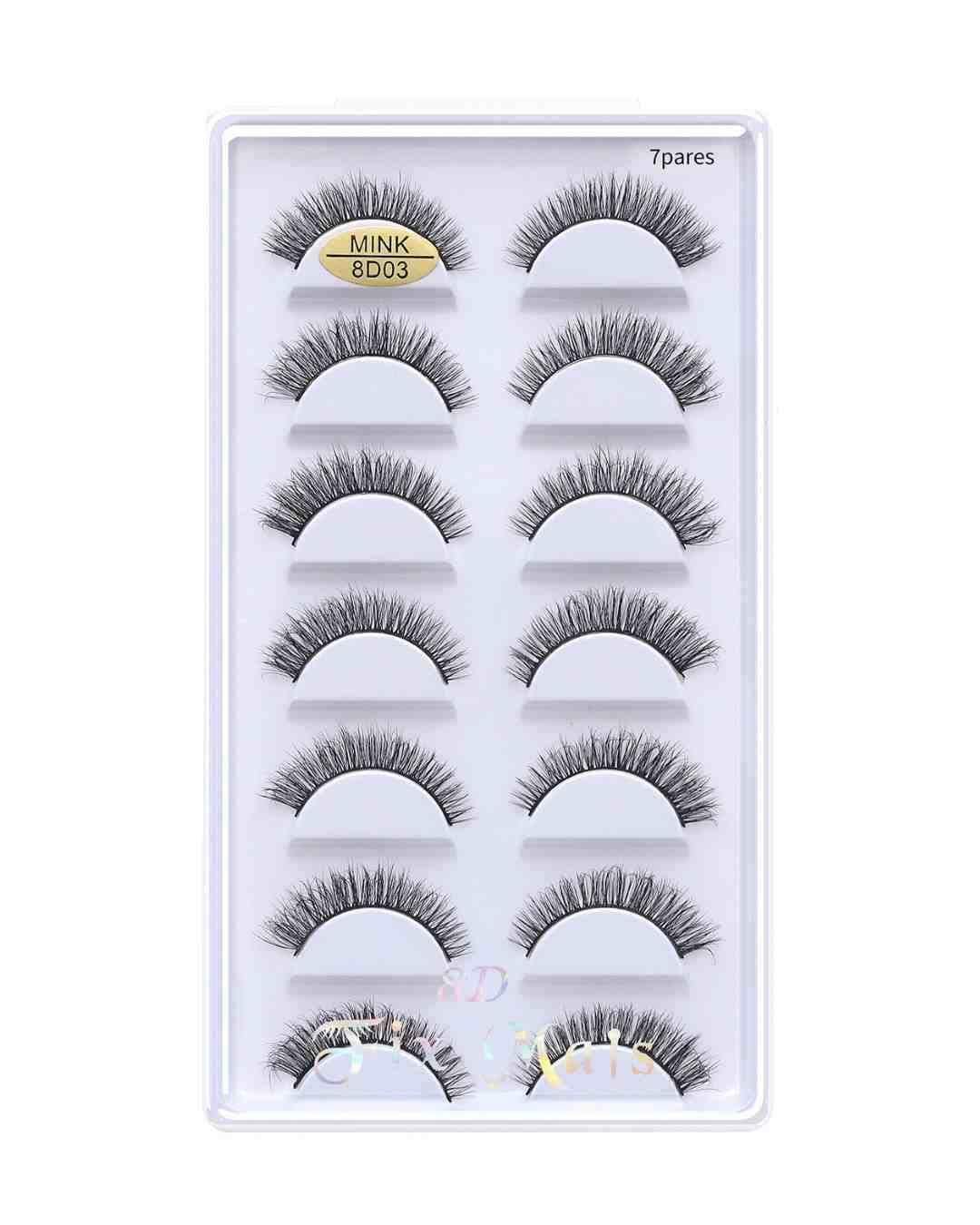 F017 CILIO POSTICO MINK 8DX03 7 PARES RUBY ANJO