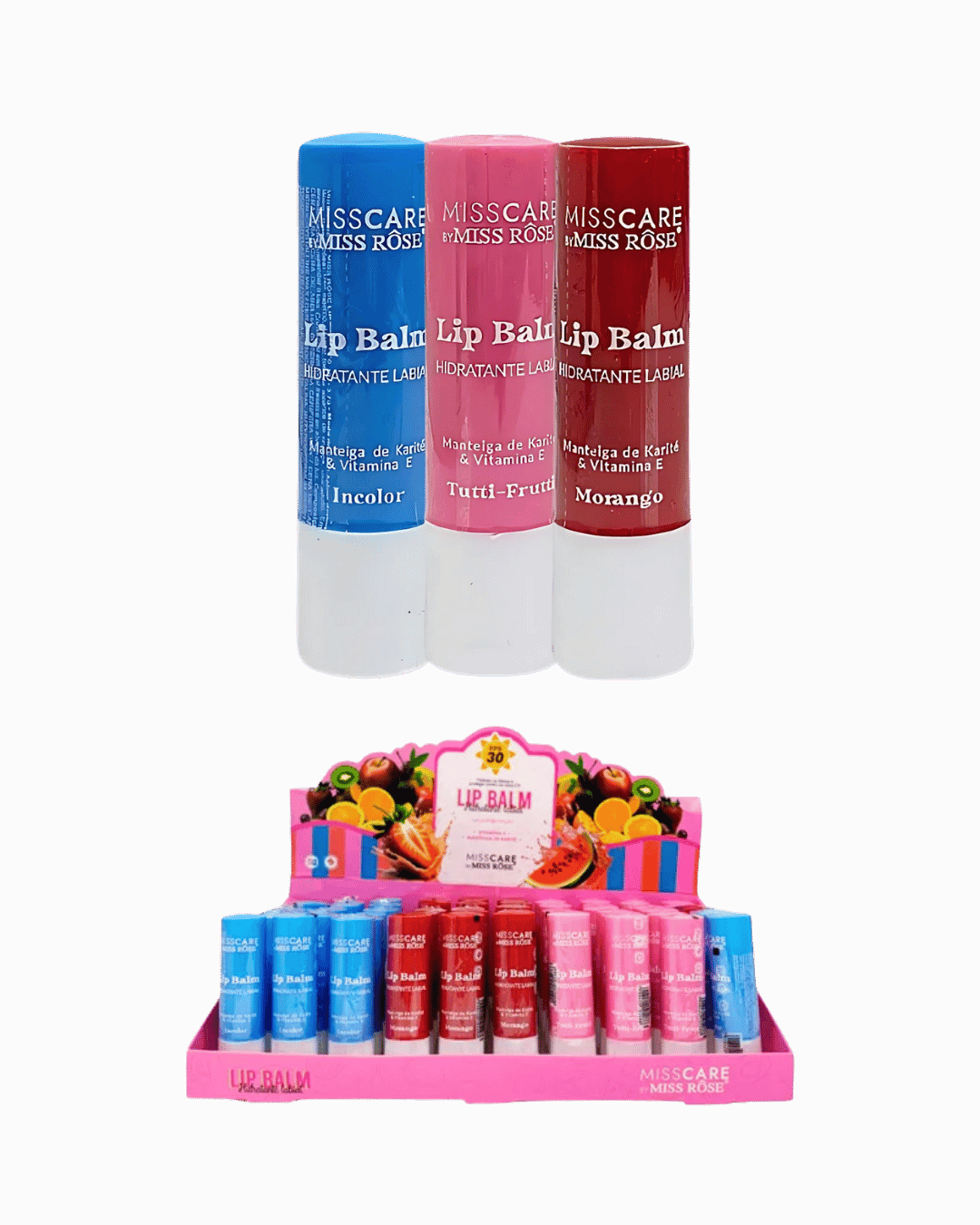 MR086 LIP BALM HIDRATANTE LABIAL FPS30 CX/60 MISS ROSE