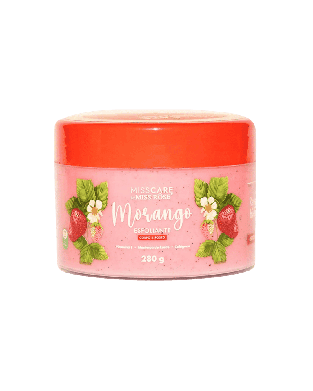 MR083-A ESFOLIANTE CORPORAL MORANGO 280GR MISS ROSE