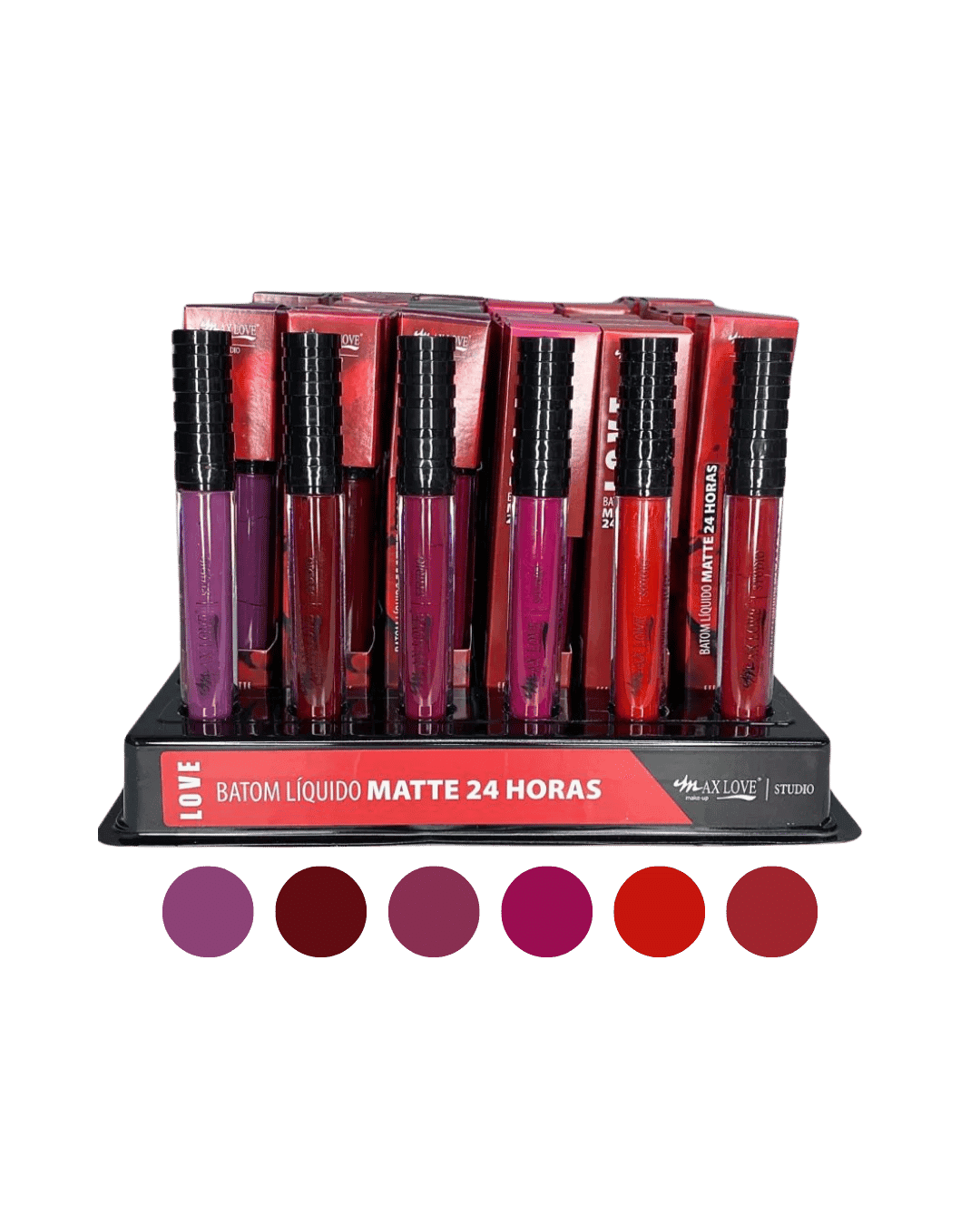 BATOM LIQUIDO MATTE 24 HORAS (21 AO 26) CX/48 MAX LOVE