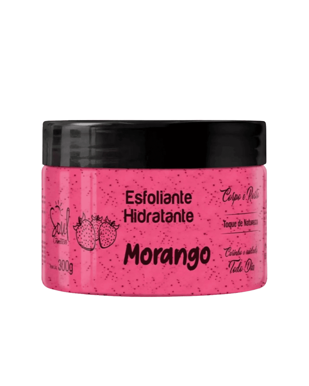 HIDRATANTE ESFOLIANTE MORANGO 300GR SOUL COSMETICOS