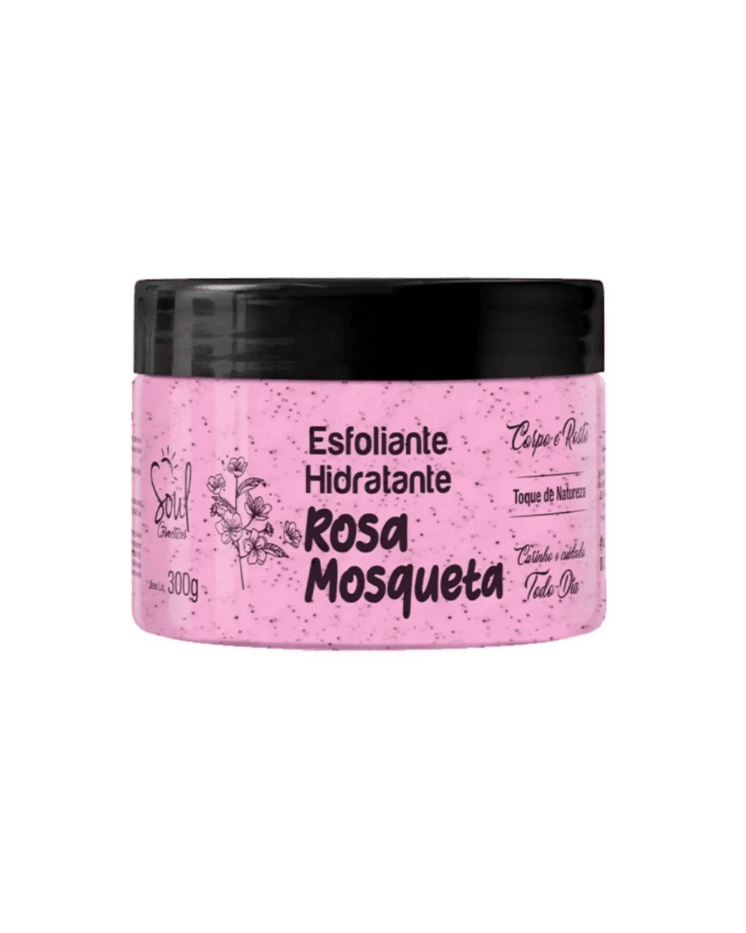 HIDRATANTE ESFOLIANTE ROSA MOSQUETA 300GR SOUL COSMETICOS