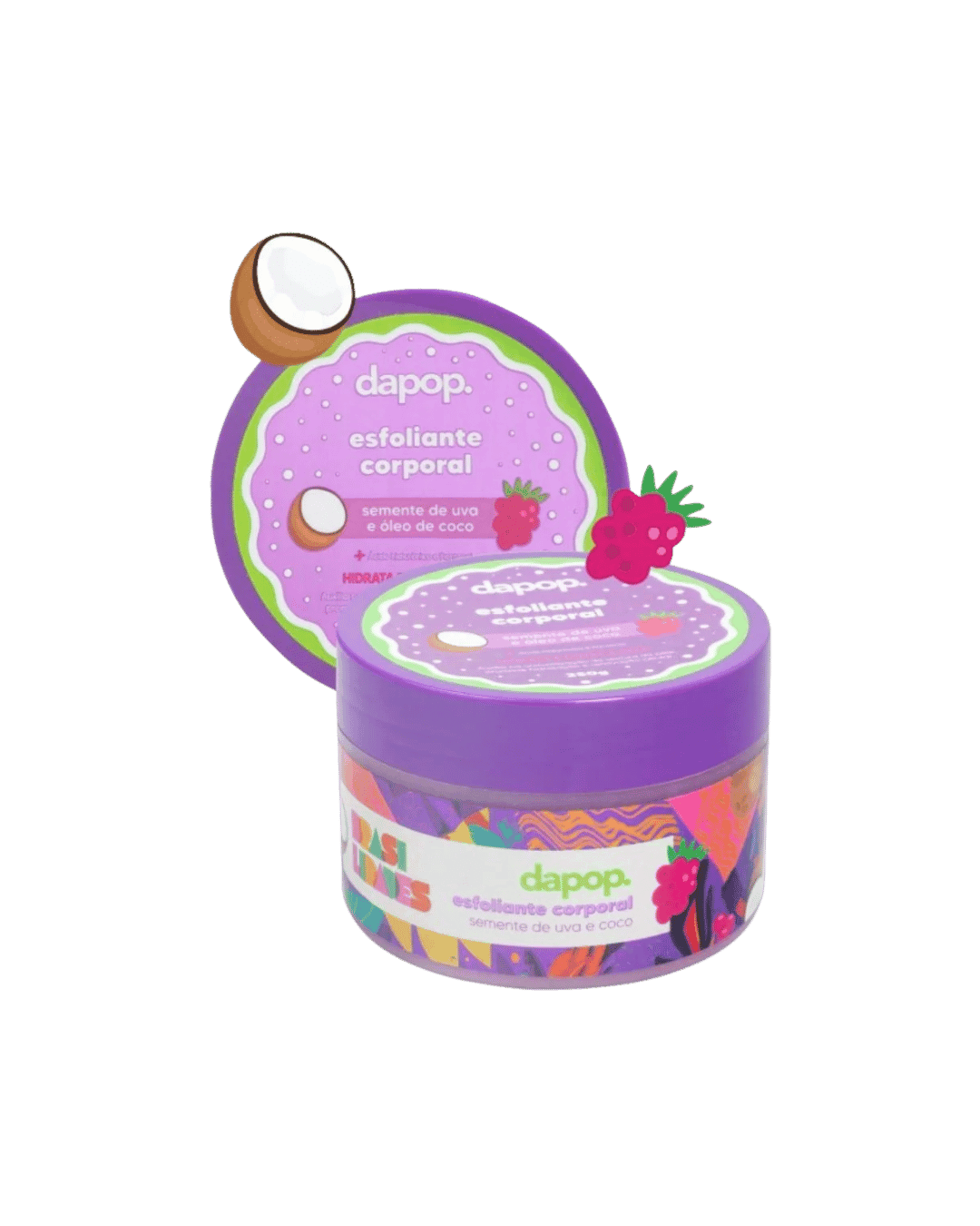 DP2283 ESFOLIANTE CORPORAL SEM. DE UVA E OLEO DE COCO DAPOP