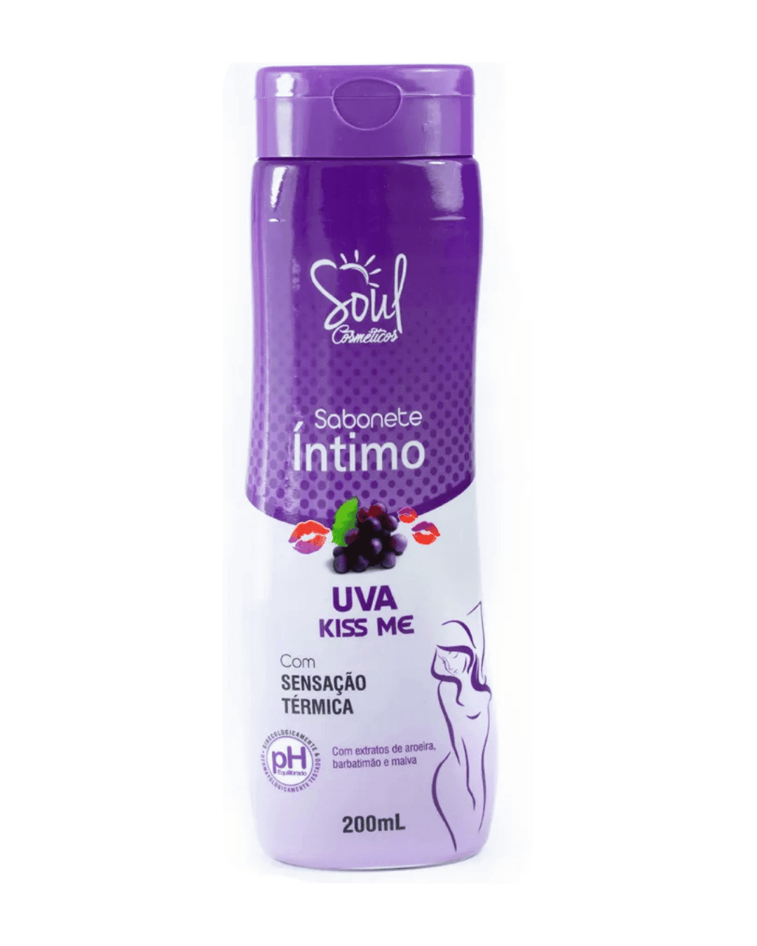 SABONETE INTIMO UVA KISS ME 200ML SOUL COSMETICOS