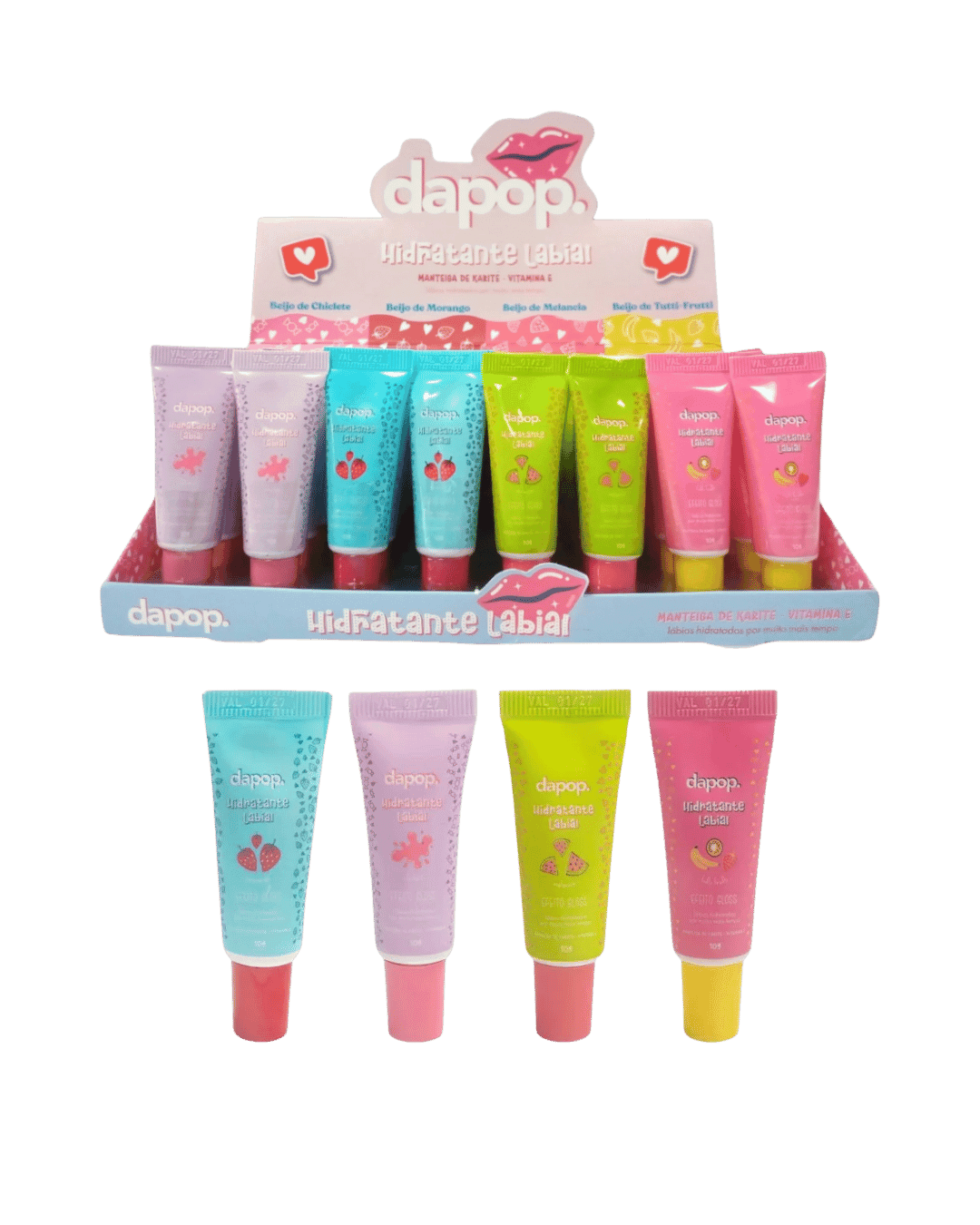 DP2255 HIDRATANTE LABIAL 4 SABORES CX/48 DAPOP