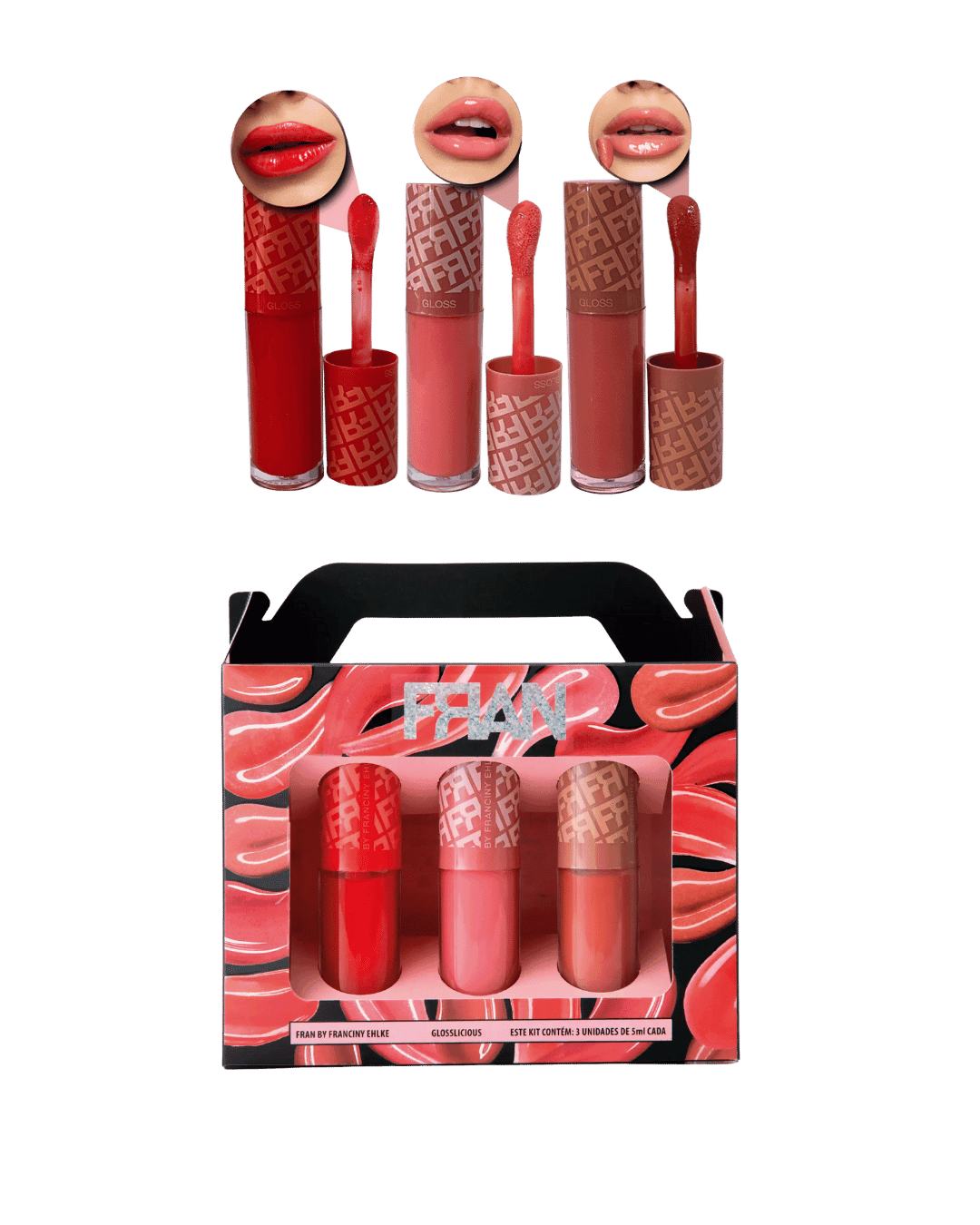 KIT GLOSSLICIOUS 3UN BY FRANCINY EHLKE
