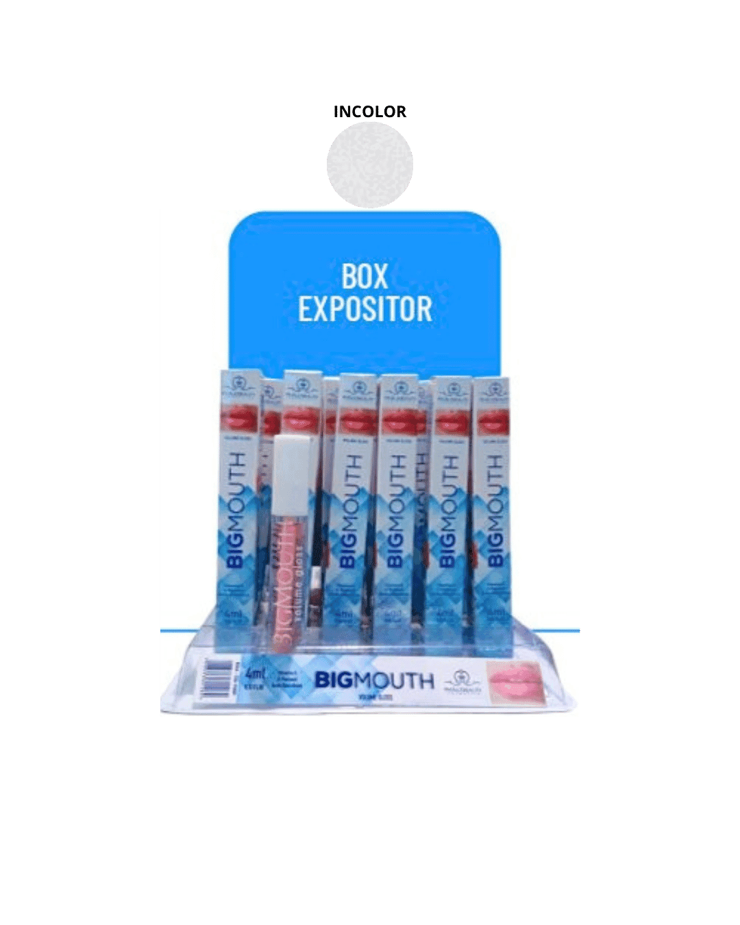 PH008 GLOSS VOLUME BIG MOUTH INCOLOR 4ML CX/36 PHALLEBEAUTY