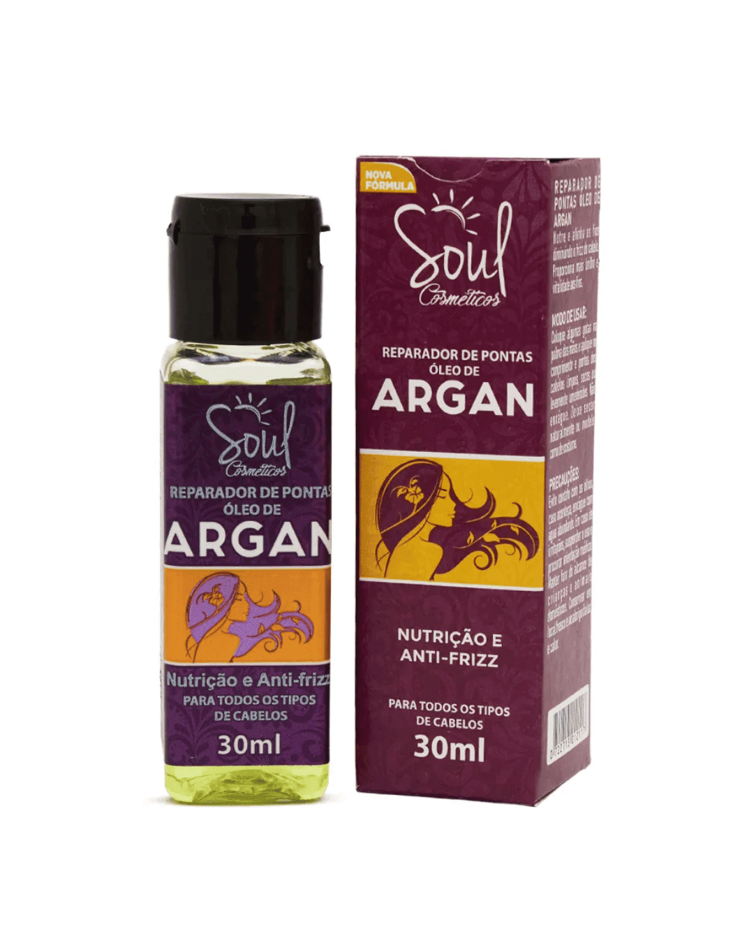 REPARADOR DE PONTAS OLEO DE ARGAN 30ML SOUL COSMETICOS