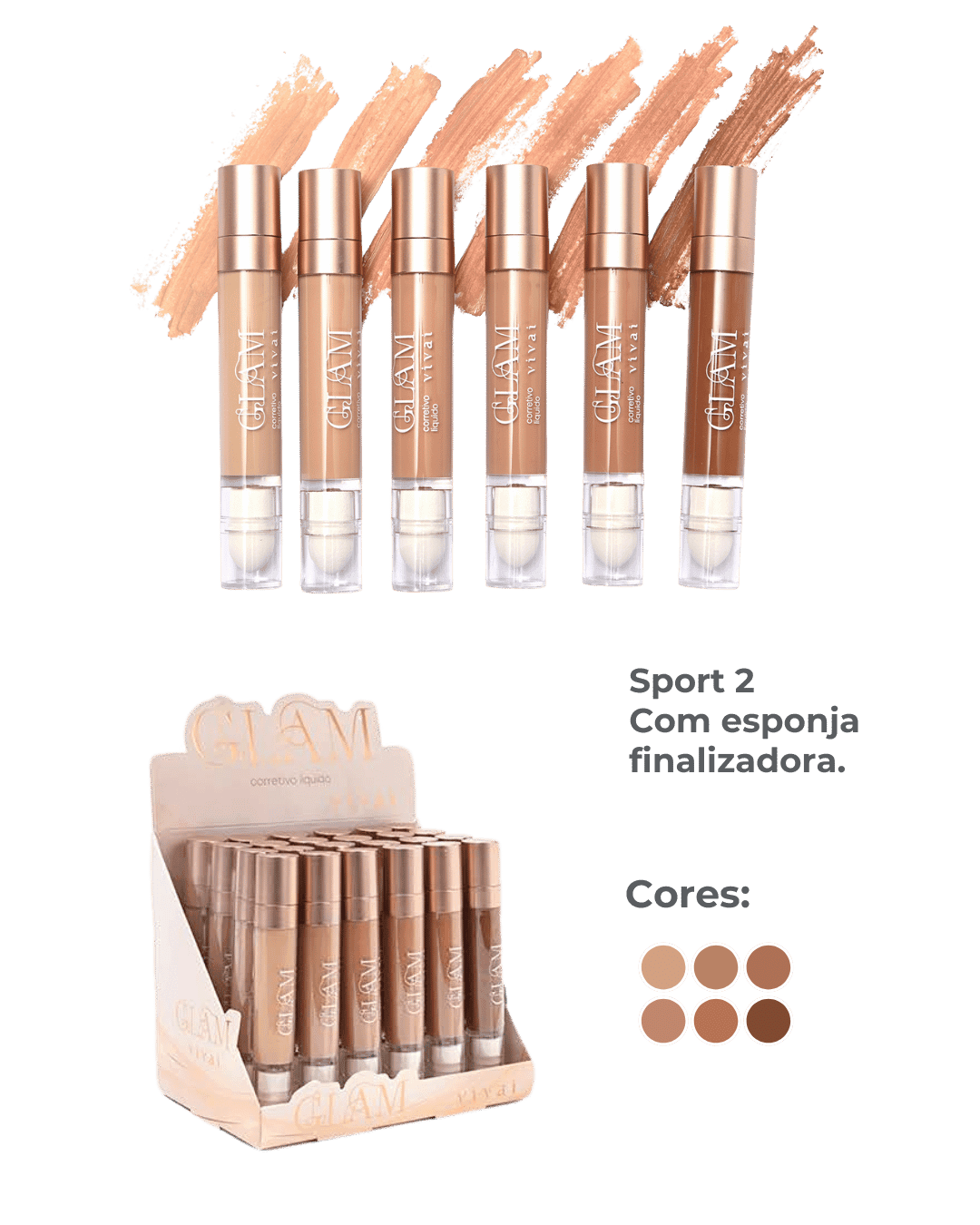 1205.1.2 CORRETIVO LIQUIDO GLAM SORT 2 CX/24 VIVAI