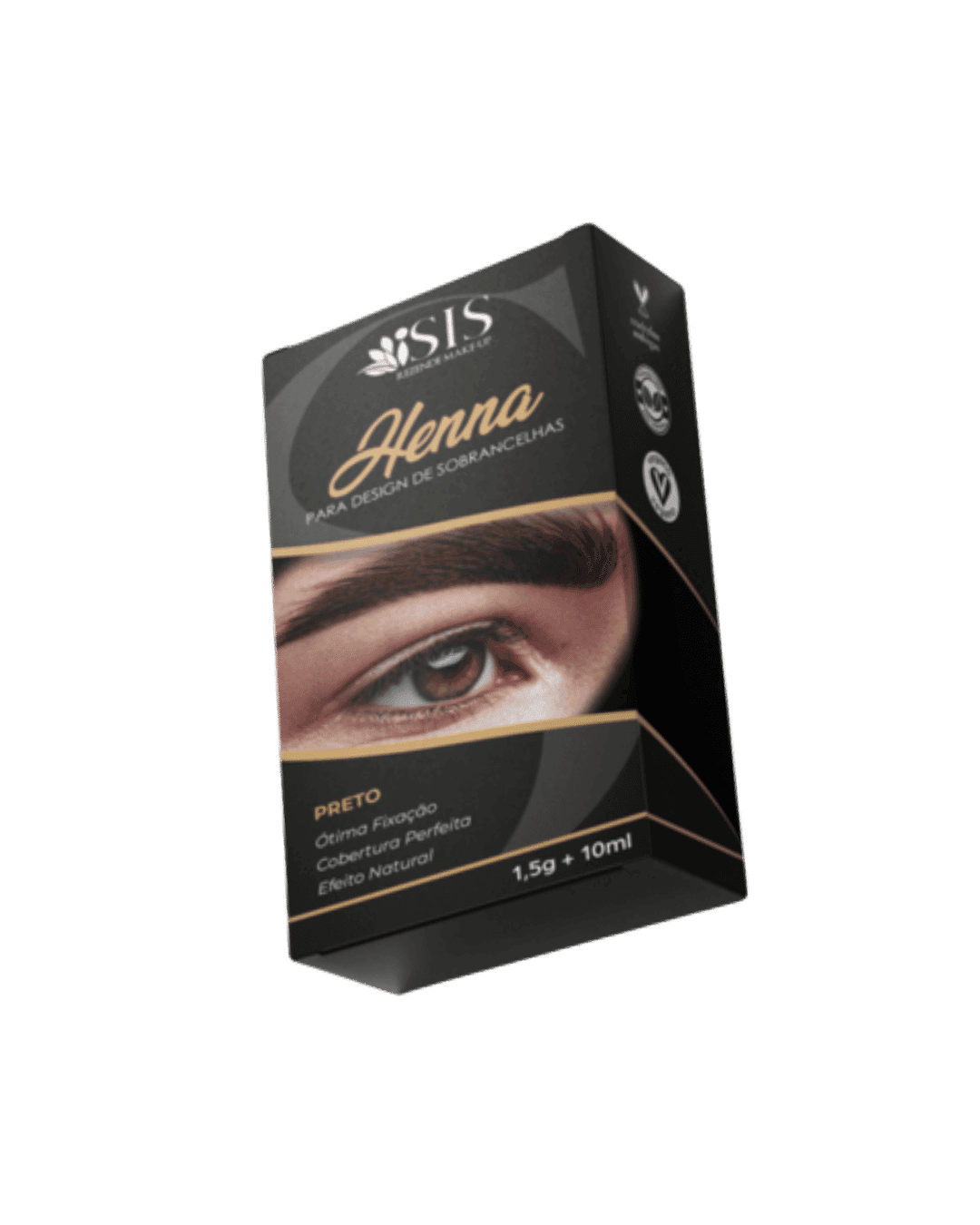IS041 HENNA P/ SOBRANCELHA PRETO 10ML ISIS MAKEUP 