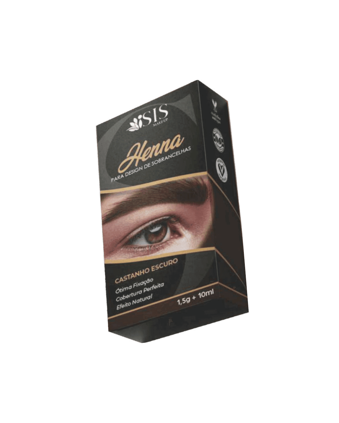 IS038 HENNA P/ SOBRANCELHA CASTANHO ESCURO 10ML ISIS MAKEUP