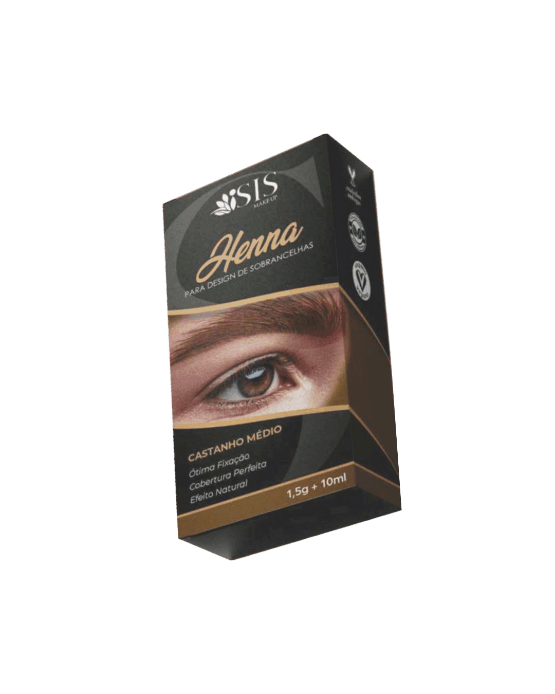 IS039 HENNA P/ SOBRANCELHA CASTANHO MEDIO 10ML ISIS MAKEUP