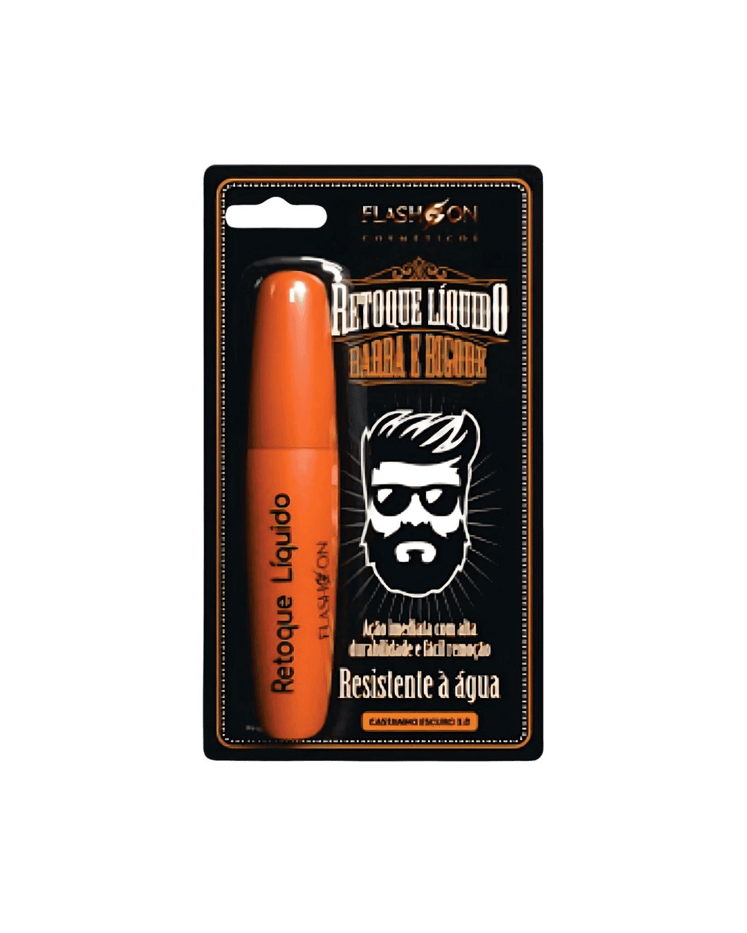 374 LIQUIDO RETOQUE BARBA E BIGODE FLASH ON CASTANHO ESC 3.0