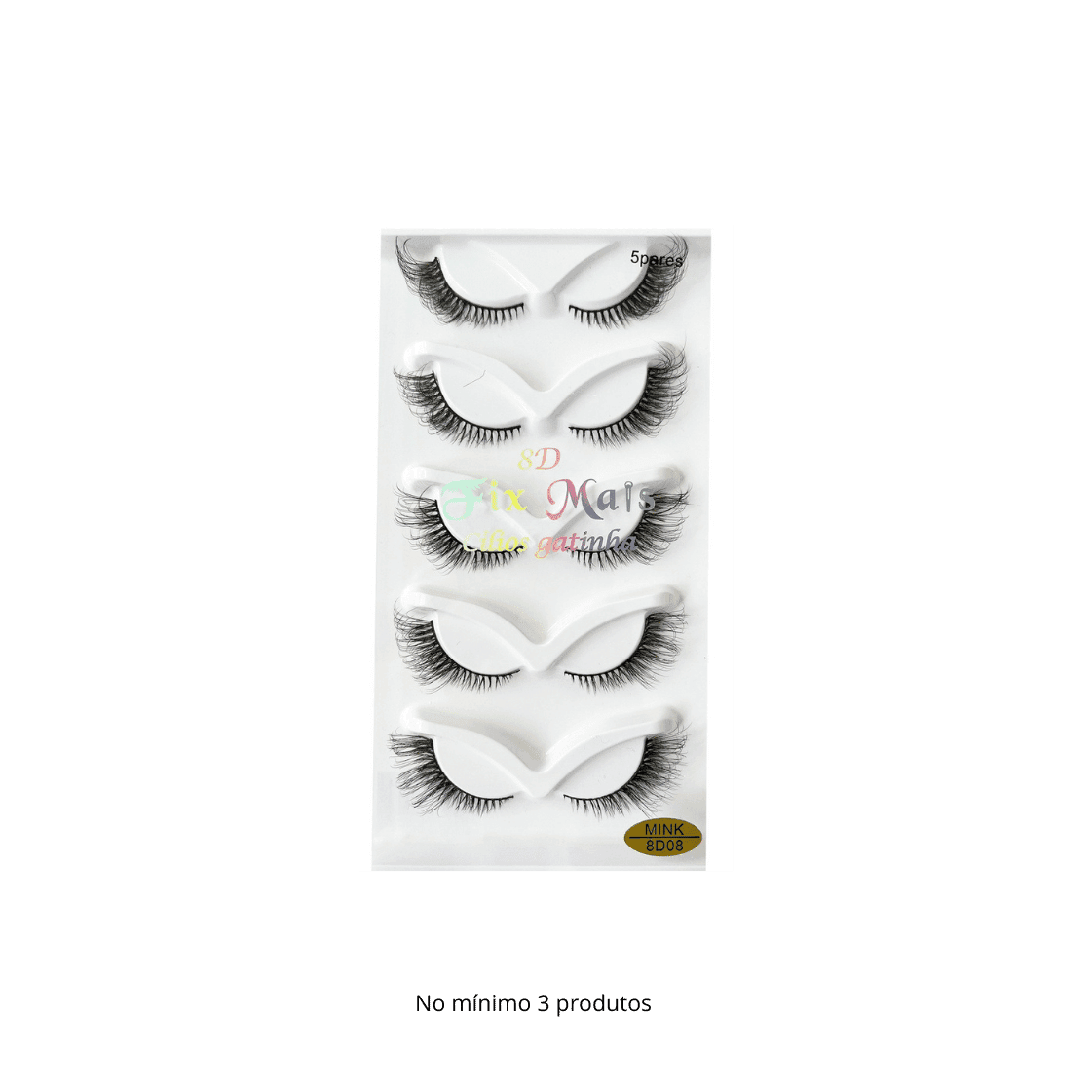 F004 CILIO POSTICO MINK 8DX08 5 PARES RUBY ANJO