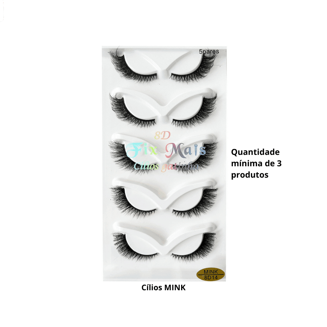 F004 CILIO POSTICO MINK 8DX14 5 PARES RUBY ANJO