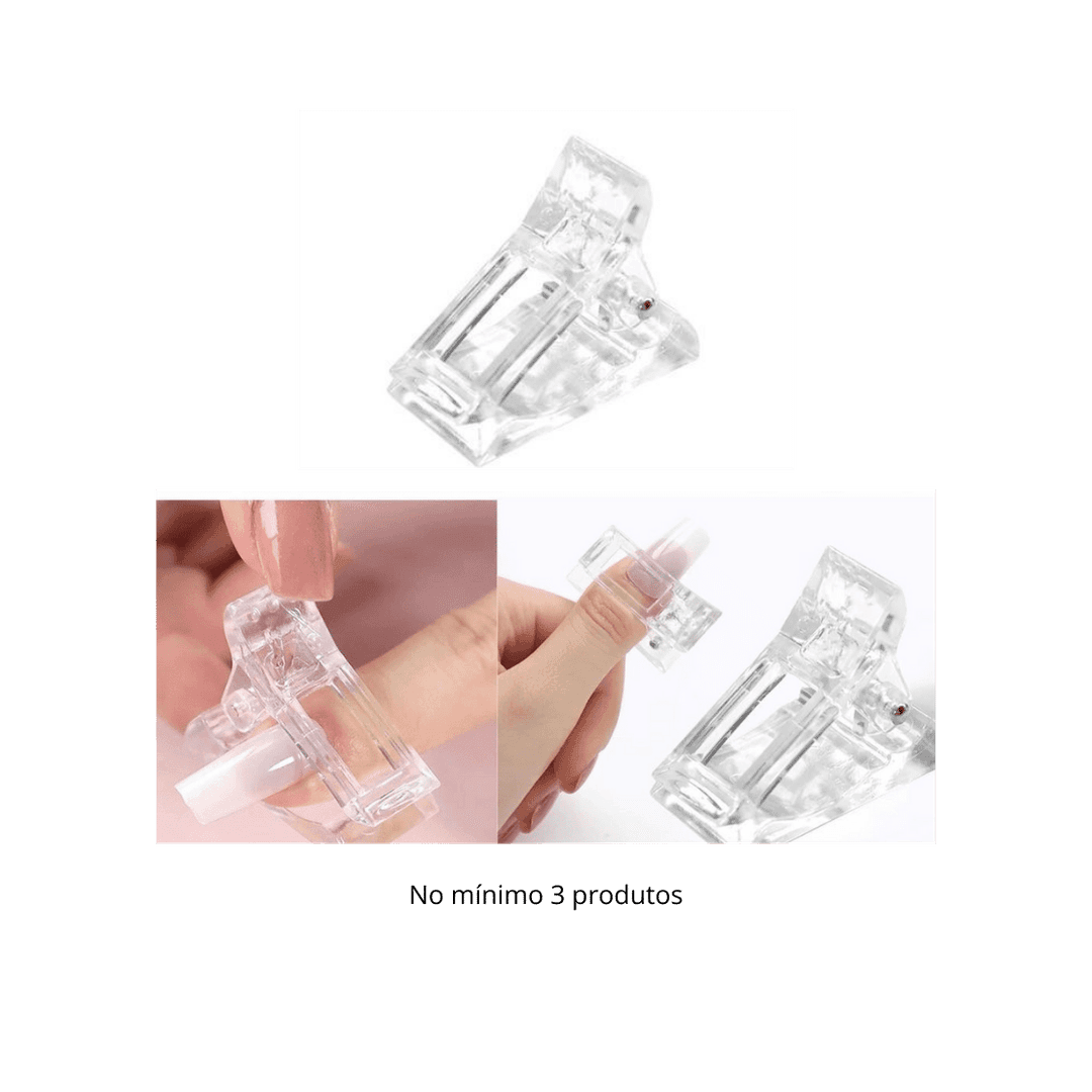 WL364 PRENDEDOR DE PLASTICO PARA UNHAS TRANSP RUBY ANJO