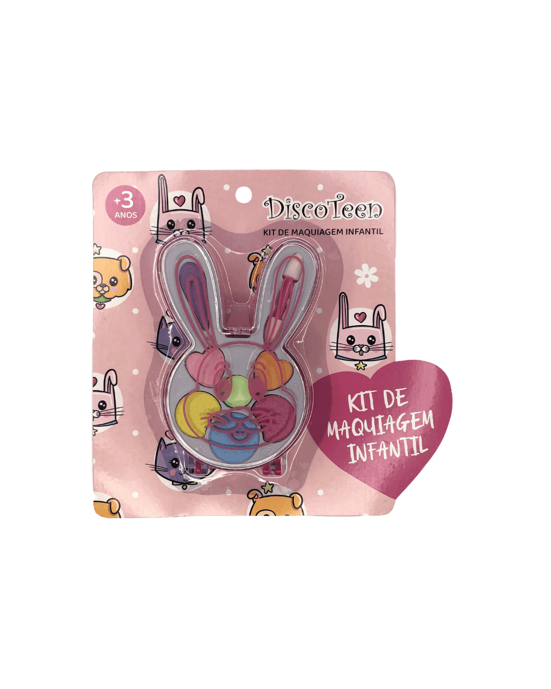 HB102056PB-A ESTOJO DE MAQUIAGEM COELHO DISCOTEEN