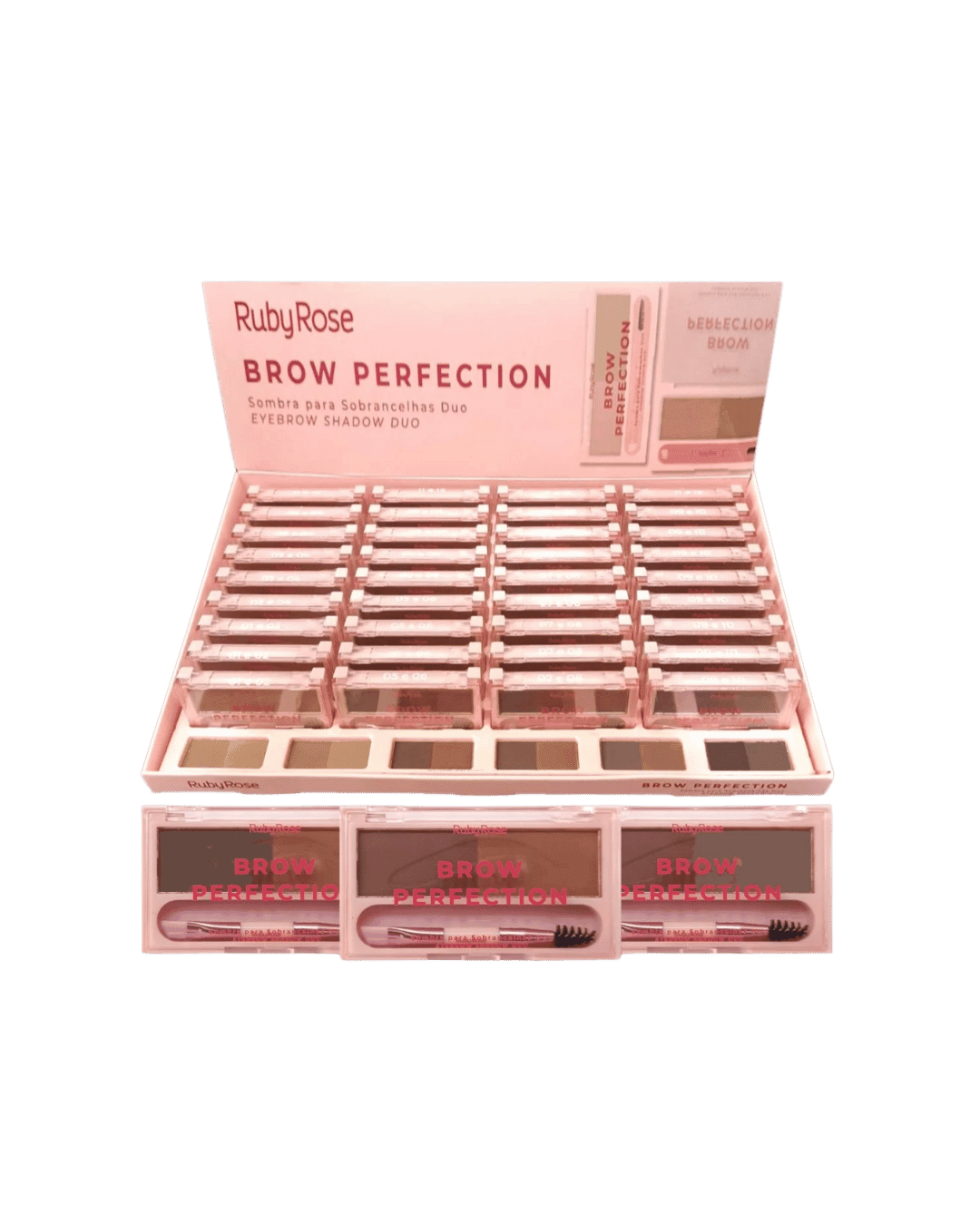 HB E2501 SOMBRA DE SOBRANCELHA LINHA ROSA RUBY ROSE CX/36