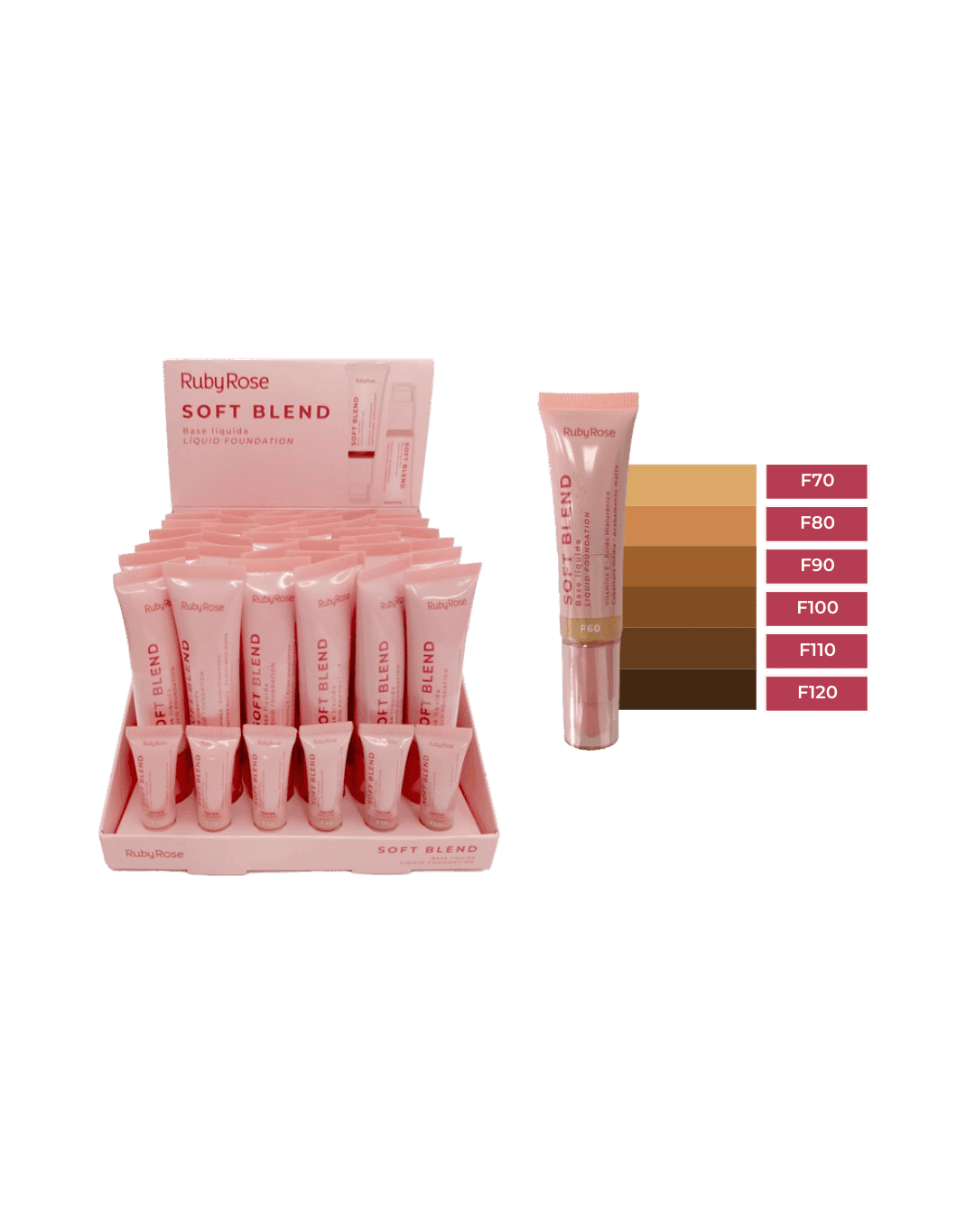HB M301-G2 BASE LIQUIDA SOFT BLEND ROSA RUBY ROSE CX/36
