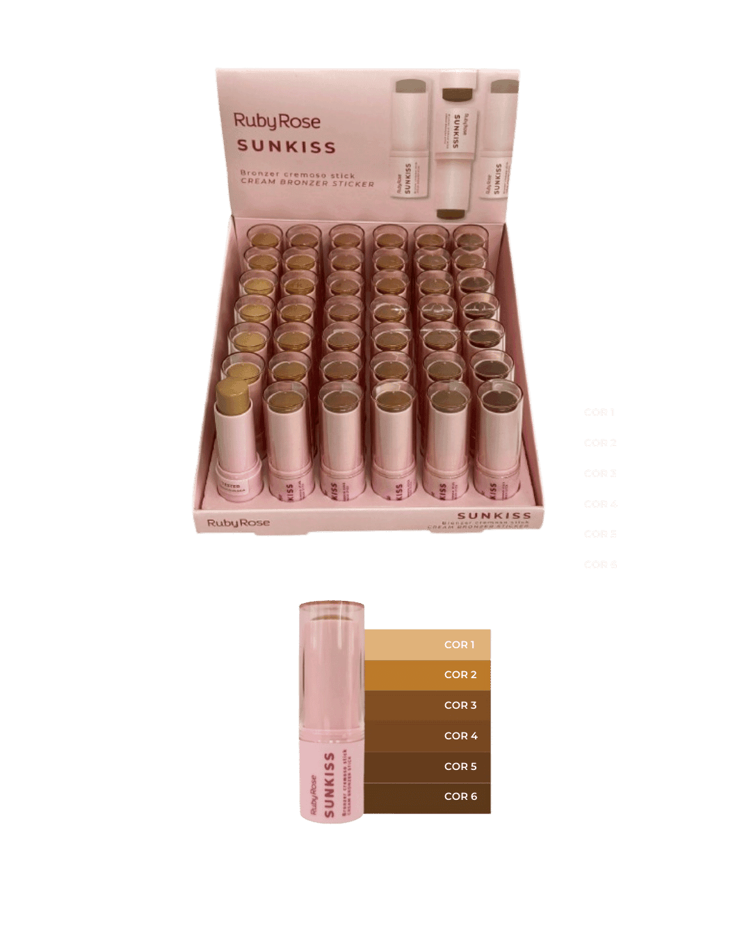 HB M200 BRONZER CREMOSO STICK SUNKISS L ROSA RUBY ROSE CX/36