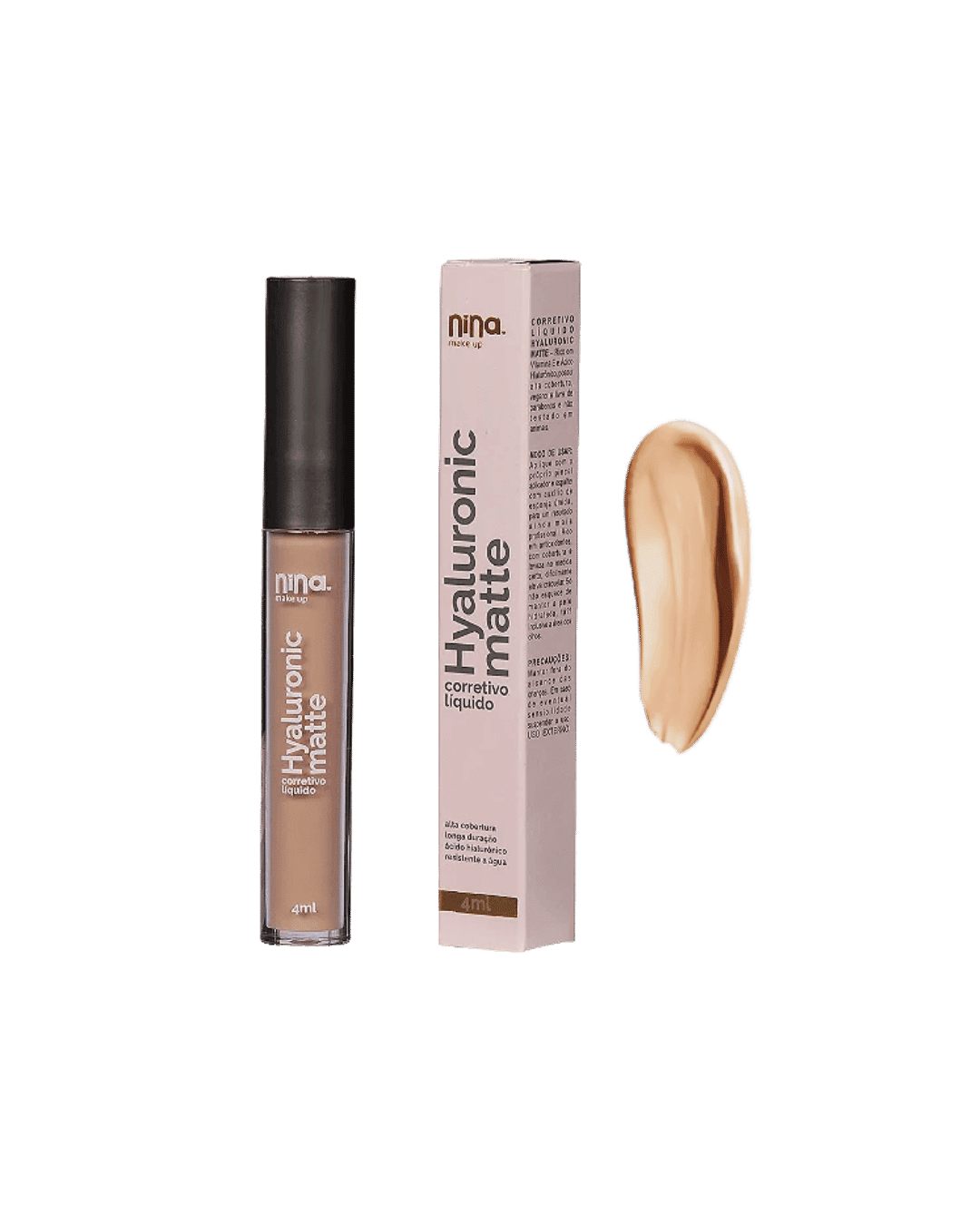 CORRETIVO LIQUIDO HYALURONIC MATTE COR 1 NINA MAKEUP