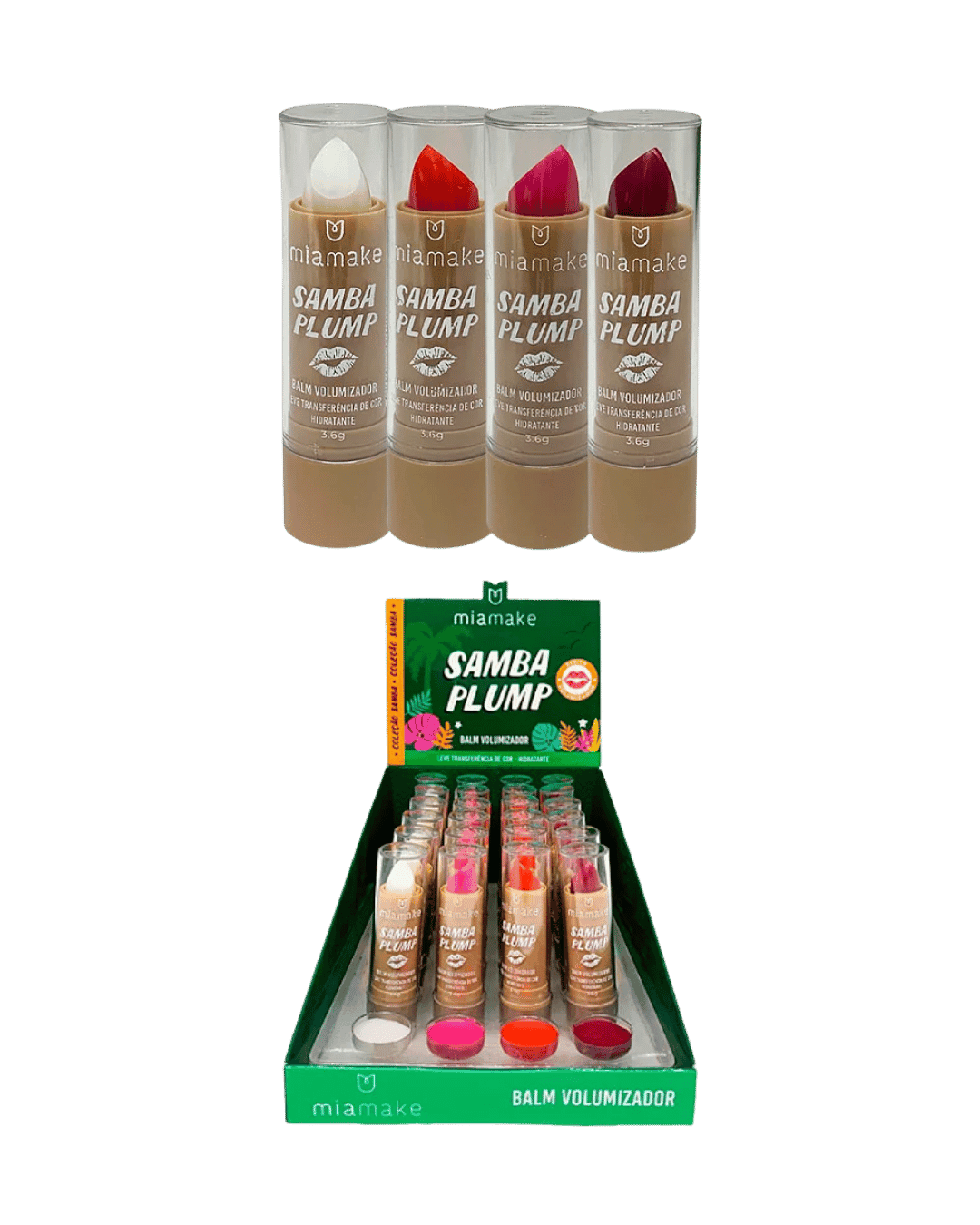 481 BALM VOLUMIZADOR SAMBA PLUMP CX/24 MIAMAKE