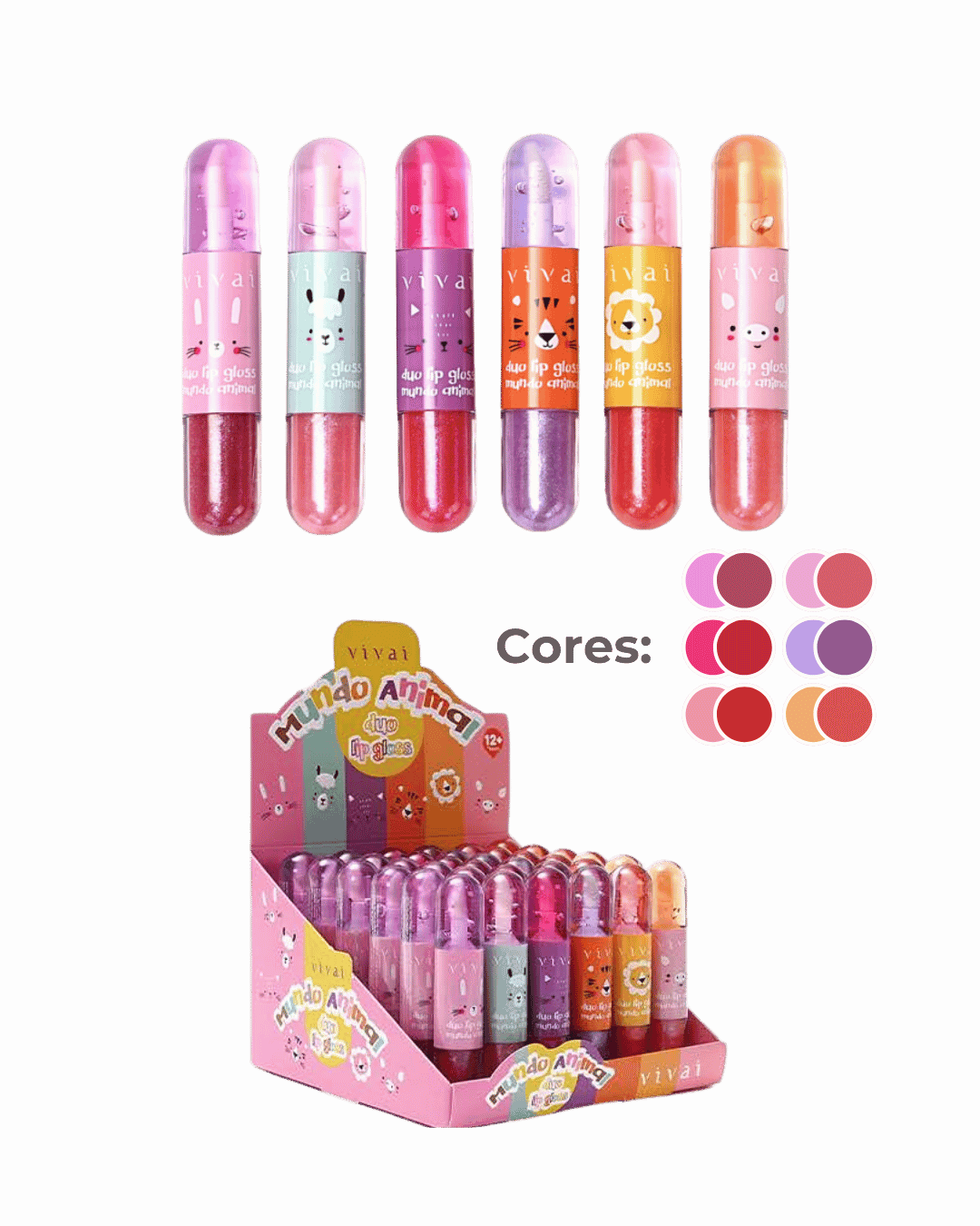 3188.1.1 DUO LIP GLOSS MUNDO ANIMAL CX/36 VIVAI