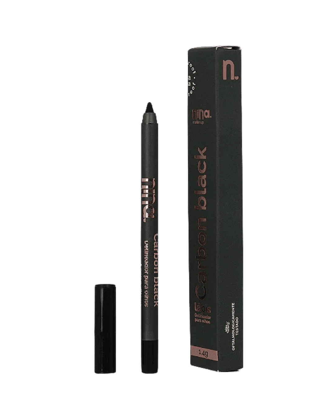 LAPIS PARA OLHOS CARBON BLACK 1,4G NINA MAKEUP