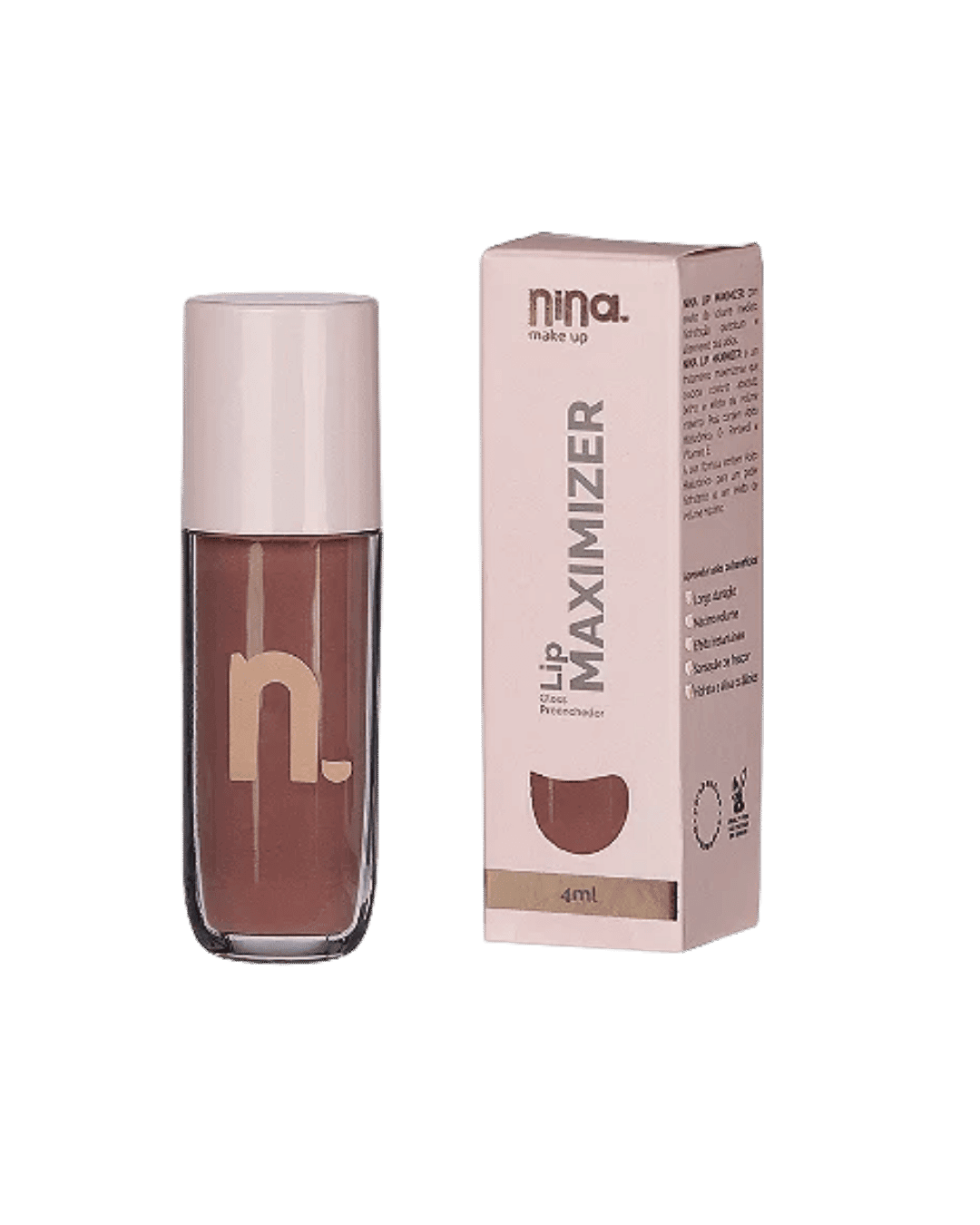 GLOSS PREENCHEDOR LIP MAXIMIZER NUDE NINA MAKEUP