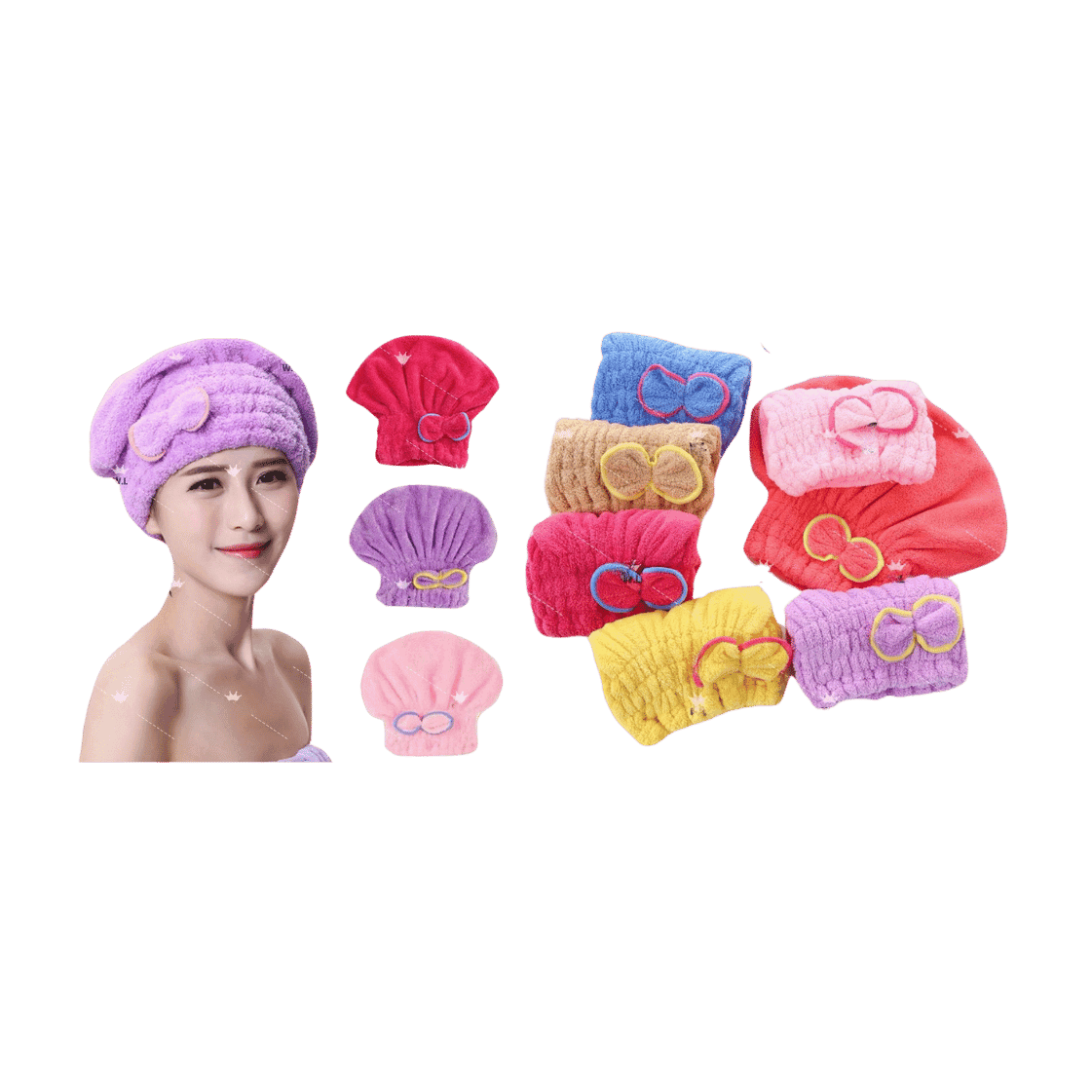 WL402 TOUCA TOALHA DE SECAR CABELO RUBY ANJO