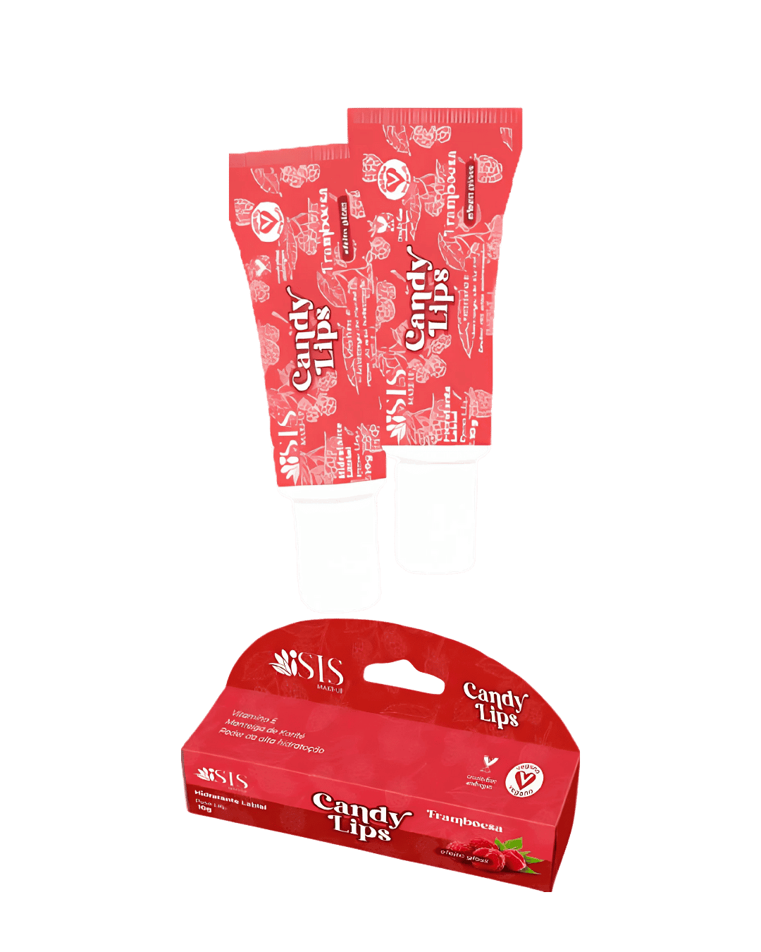 IS1002 CANDY LIPS EFEITO GLOSS FRAMBOESA ISIS MAKEUP 