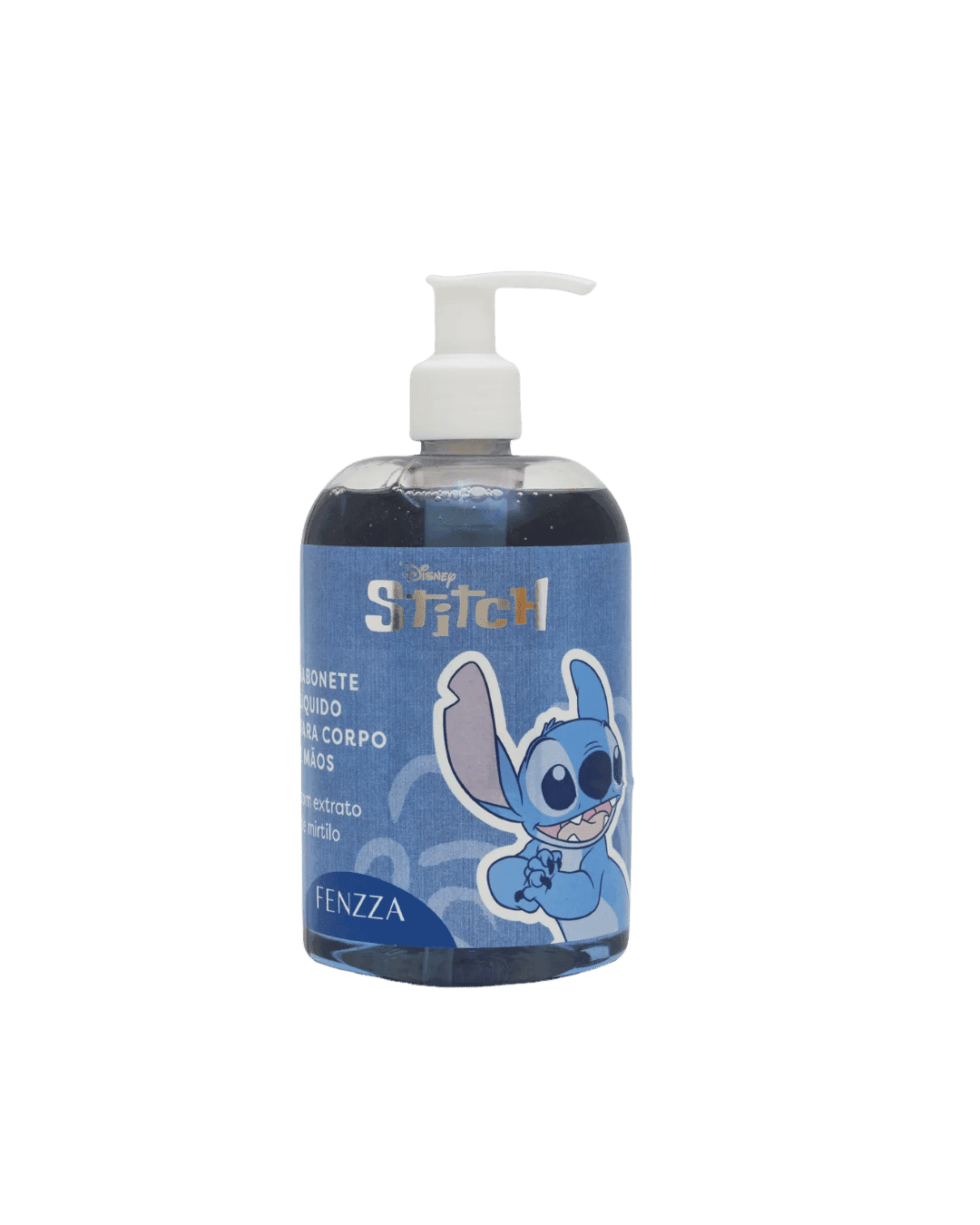 DIS147 SABONETE LIQUIDO PARA CORPO E MAO 500ML STITCH FENZZA