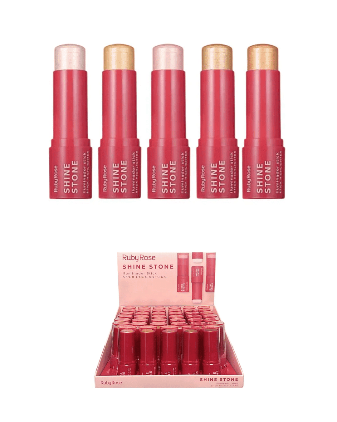 HB M702 ILUMINADOR STICK SHINE STONE L ROSA RUBY ROSE CX/36