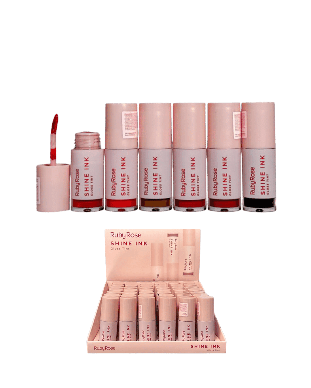 HB L6600 GLOSS TINT HOLOGRAFICA LINHA ROSA RUBY ROSE CX/36
