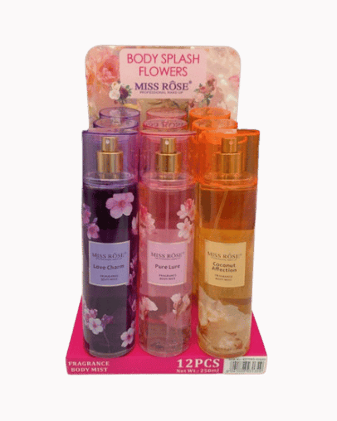 7505-026Z1 BODY SPLASH FLOWERS CX/12 MISS ROSE