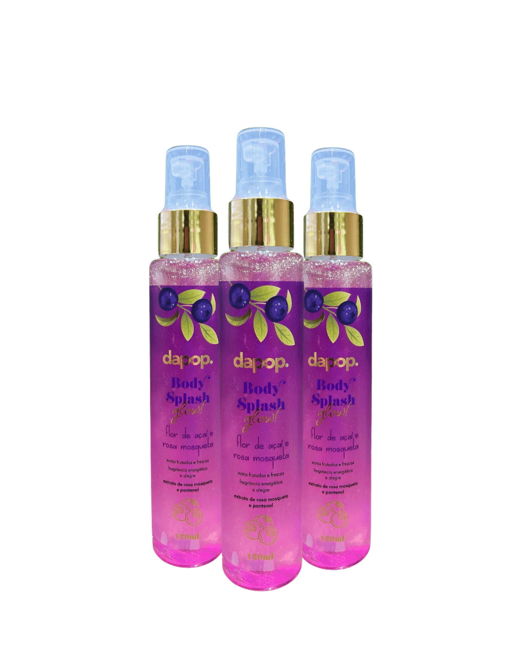 DP2350 BODY SPLASH GLOW AÇAÍ E ROSA MOSQUETA 120ML DAPOP